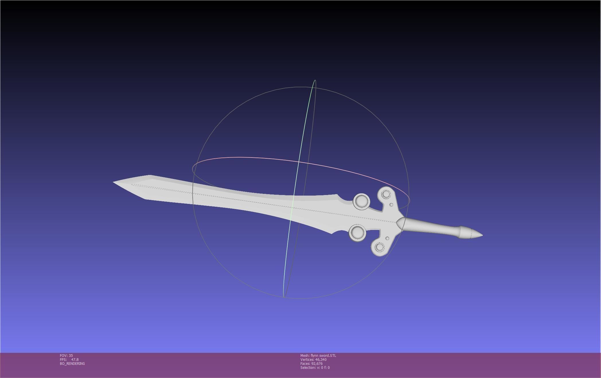 Tales of Vesperia Flynn Sword Printable Model 3D print model_50