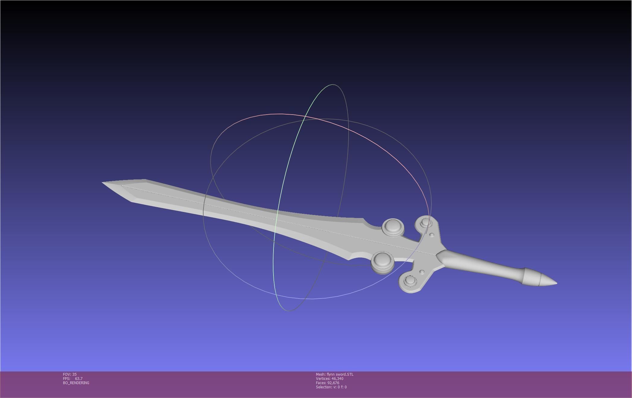 Tales of Vesperia Flynn Sword Printable Model 3D print model_58