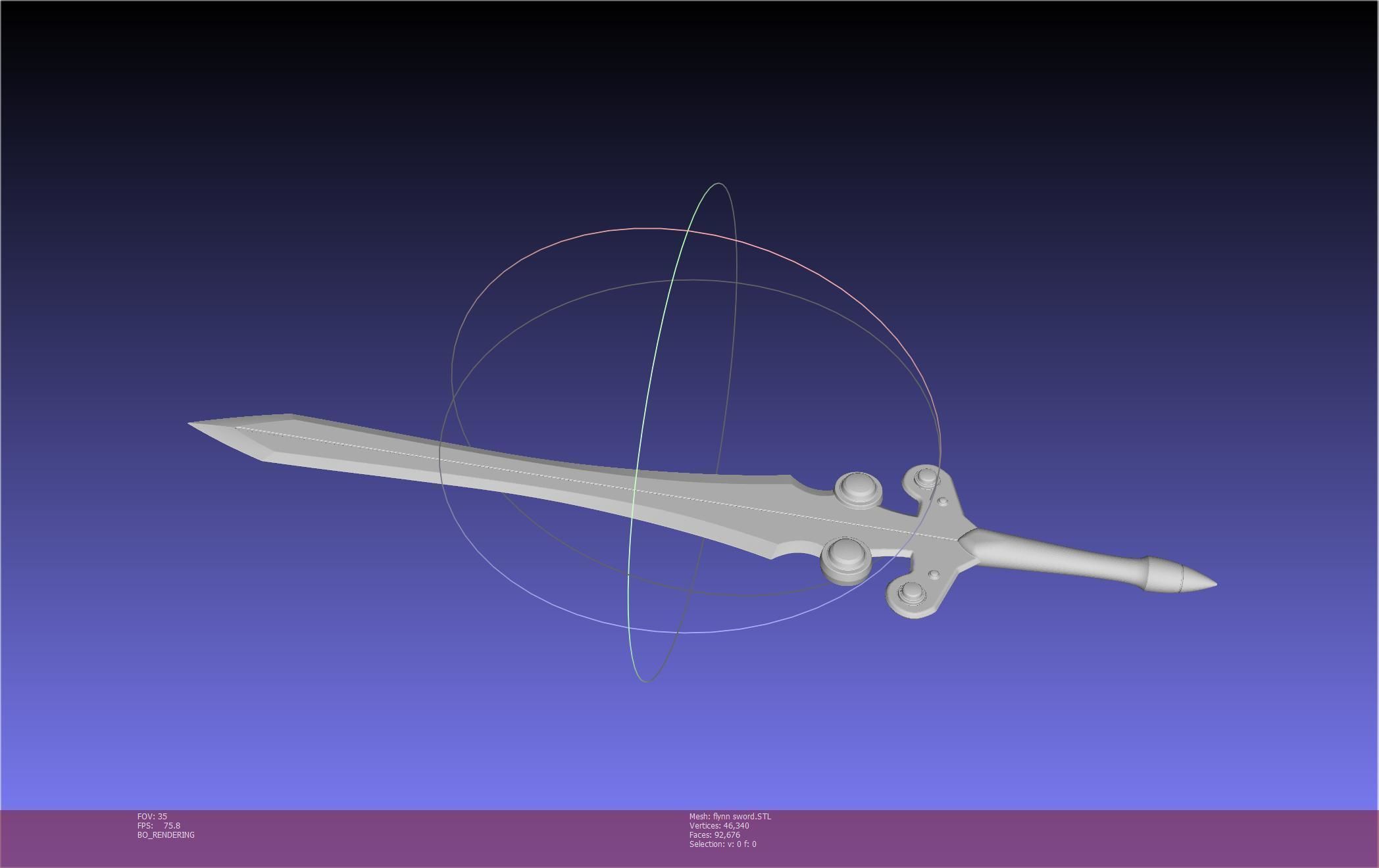 Tales of Vesperia Flynn Sword Printable Model 3D print model_60