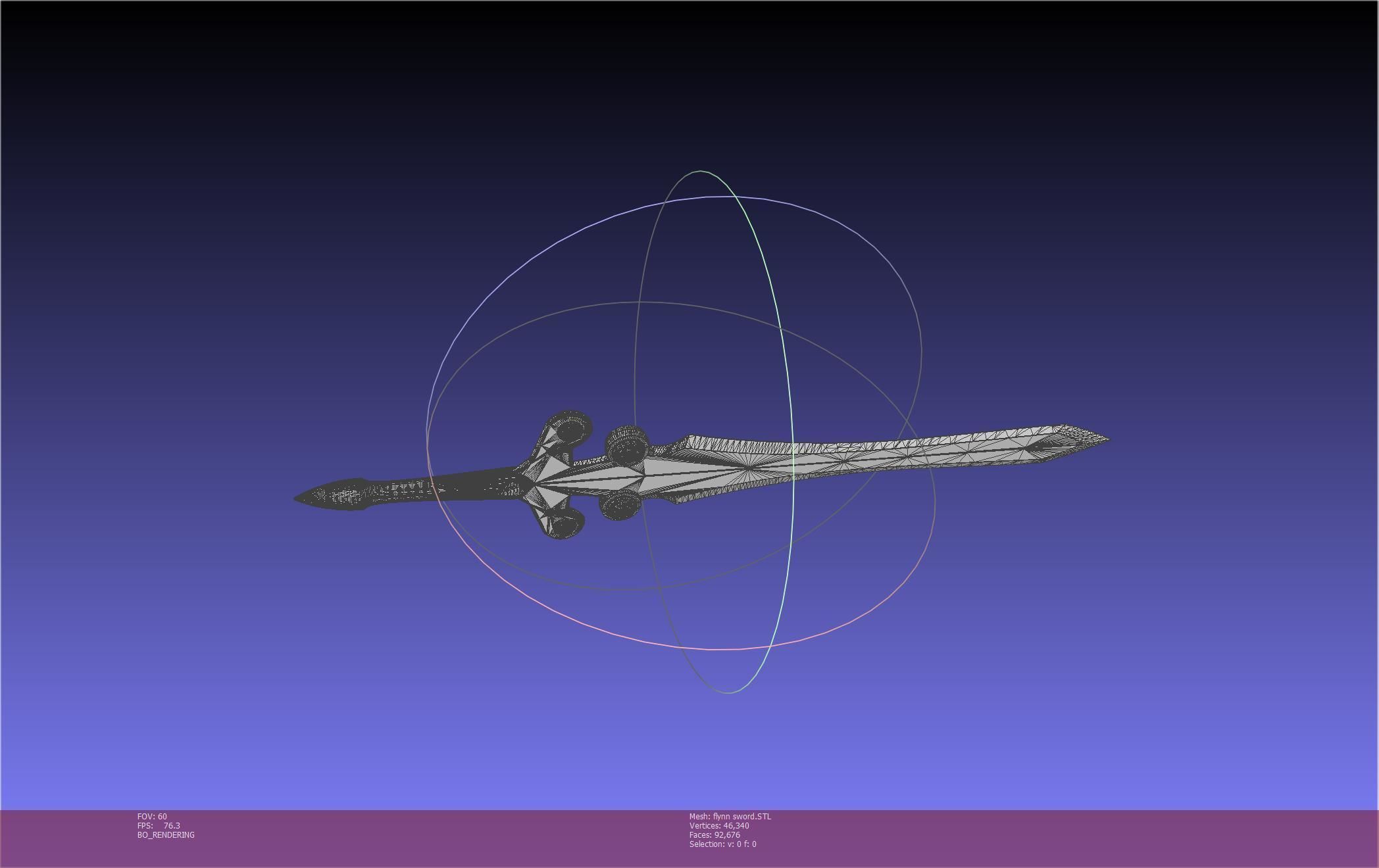 Tales of Vesperia Flynn Sword Printable Model 3D print model_12