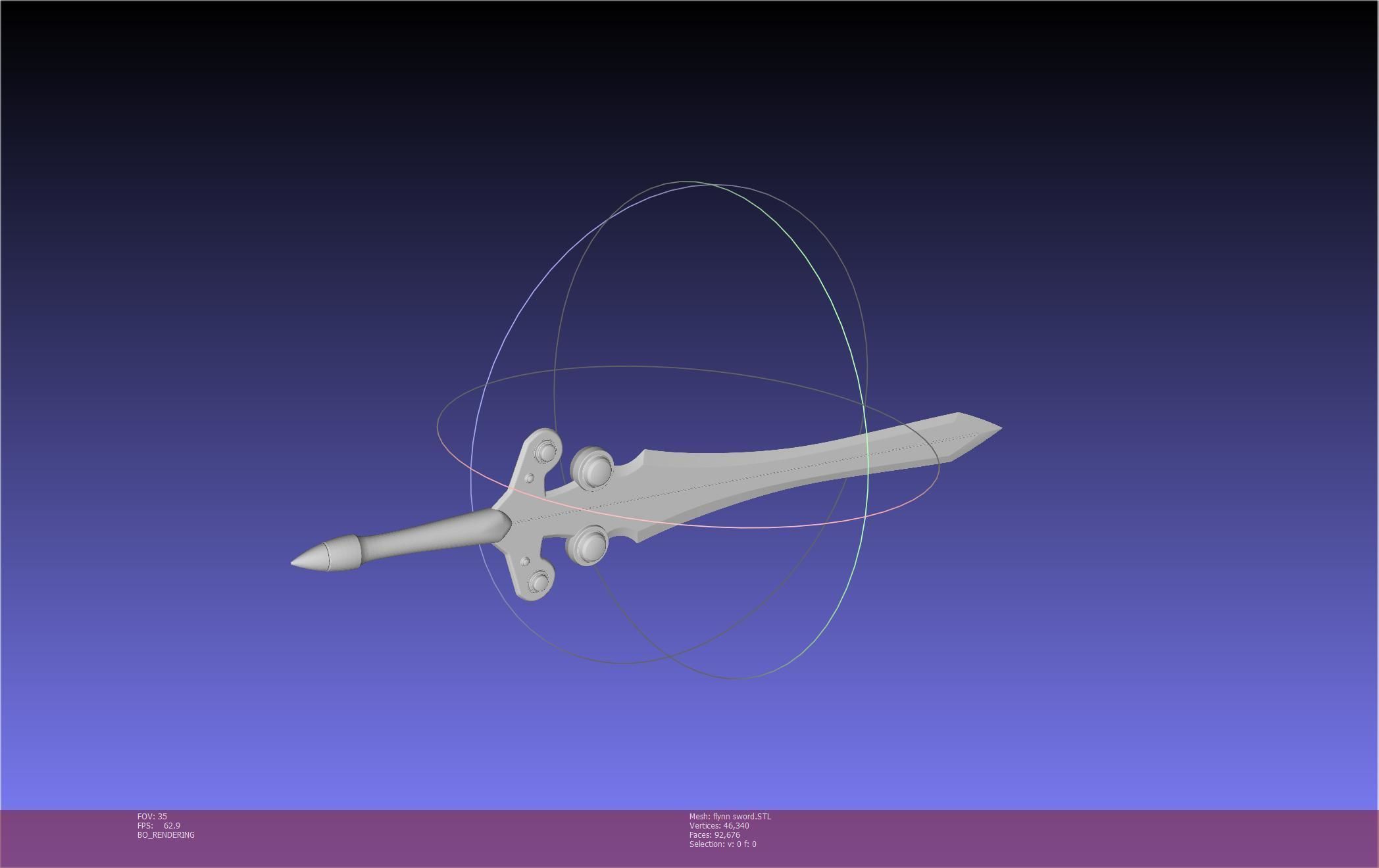 Tales of Vesperia Flynn Sword Printable Model 3D print model_23