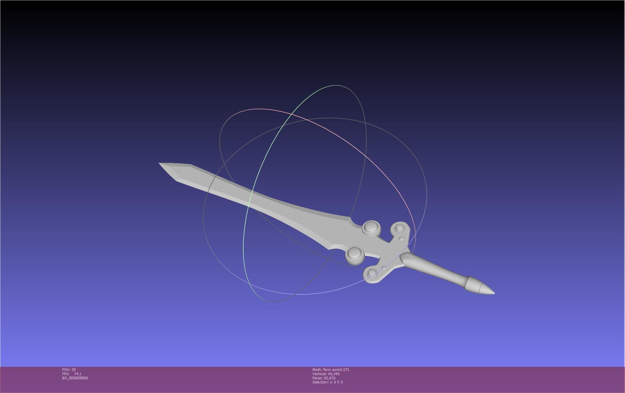 Tales of Vesperia Flynn Sword Printable Model 3D print model_53