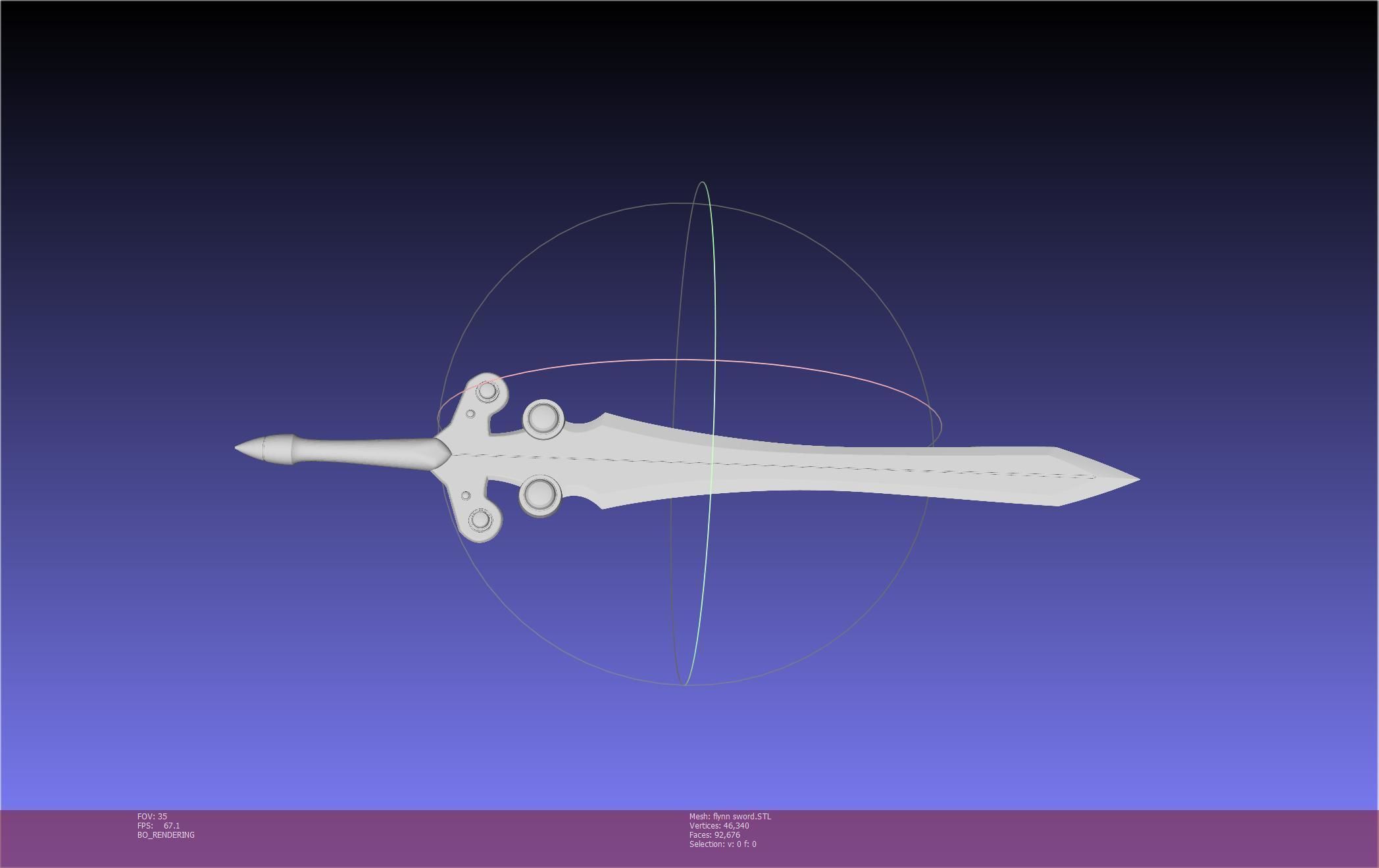 Tales of Vesperia Flynn Sword Printable Model 3D print model_17