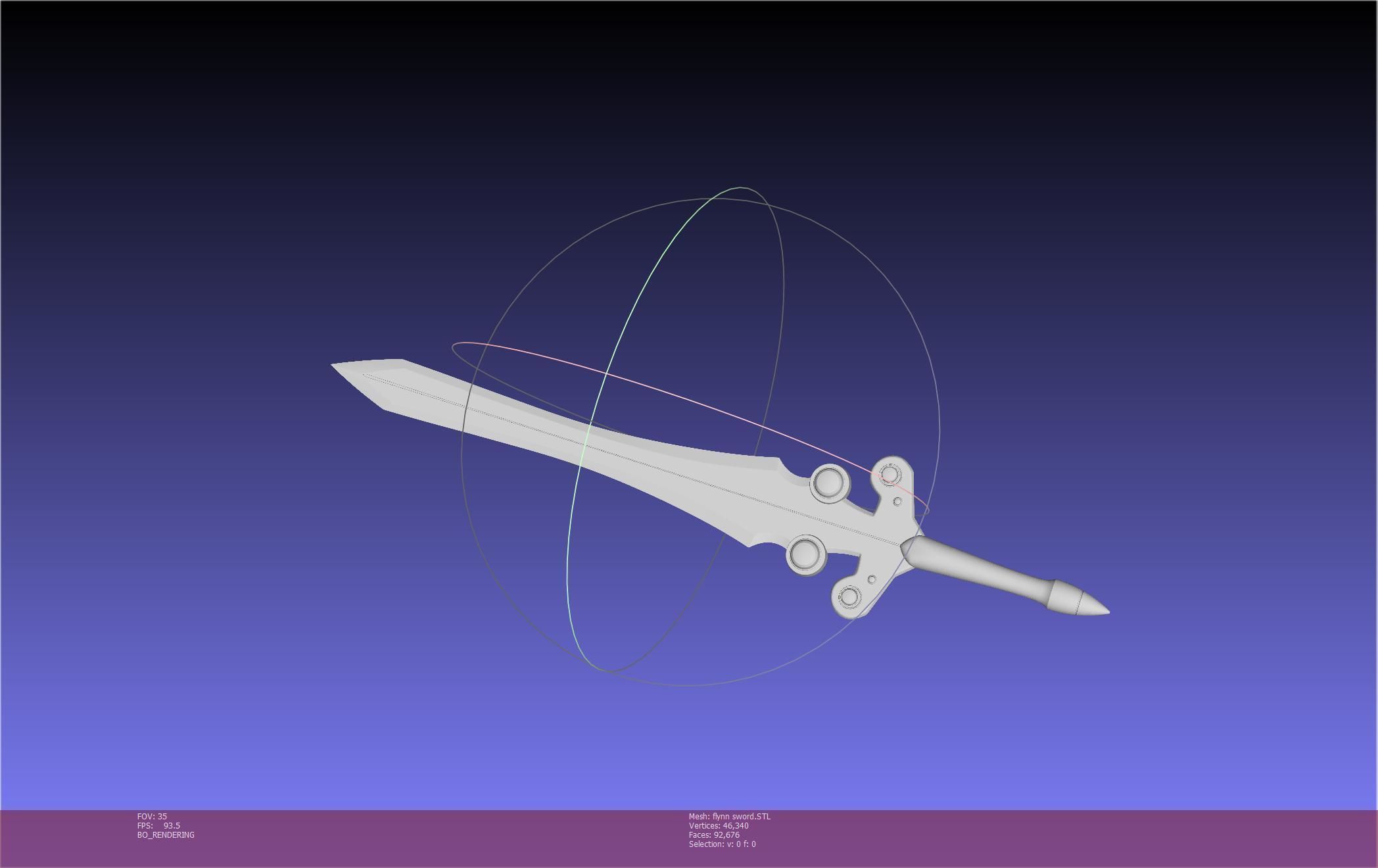 Tales of Vesperia Flynn Sword Printable Model 3D print model_43