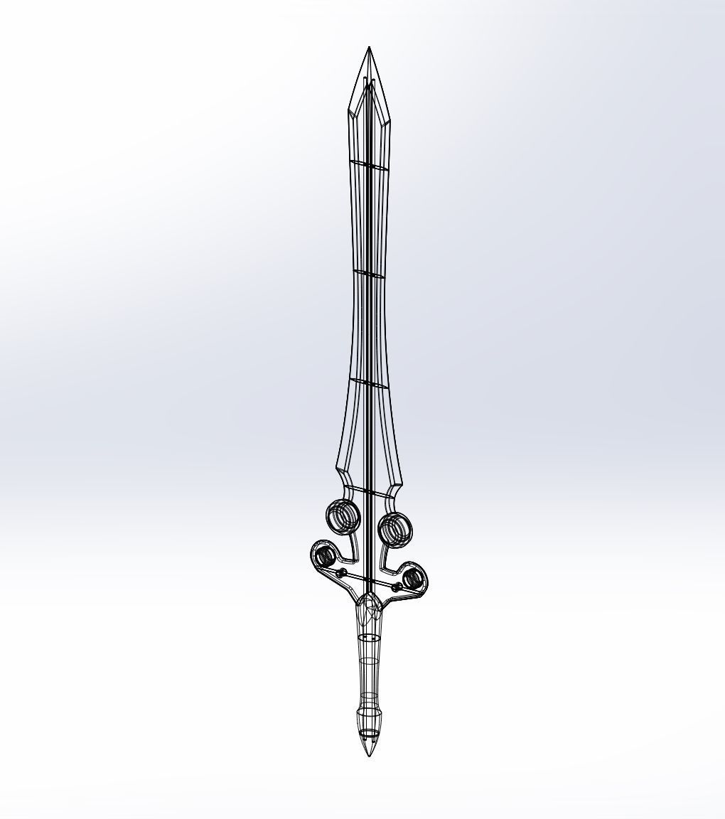 Tales of Vesperia Flynn Sword Printable Model 3D print model_4