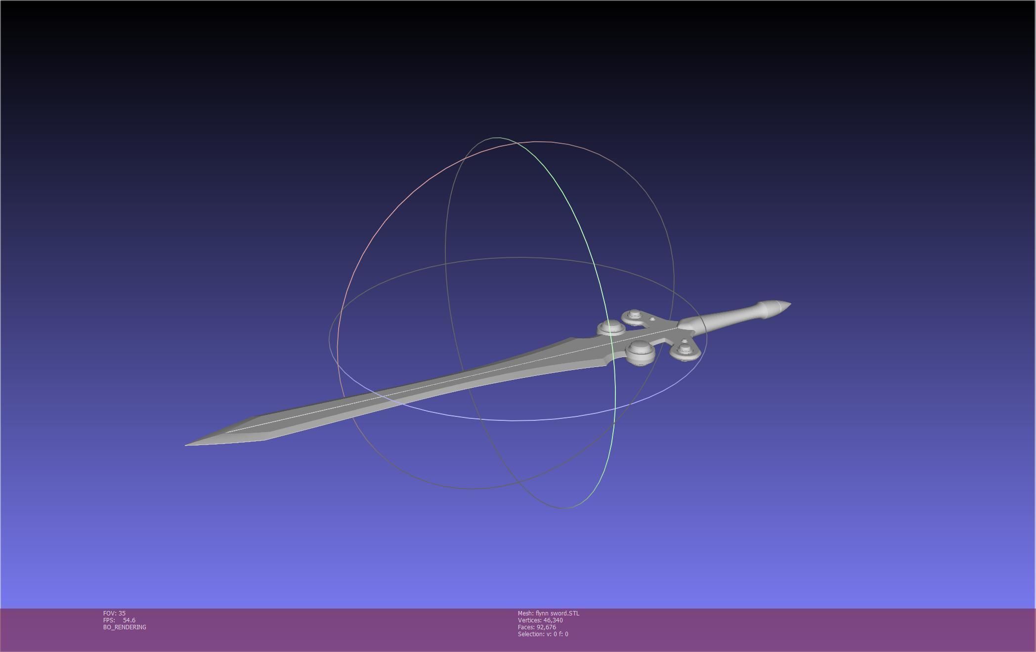 Tales of Vesperia Flynn Sword Printable Model 3D print model_49