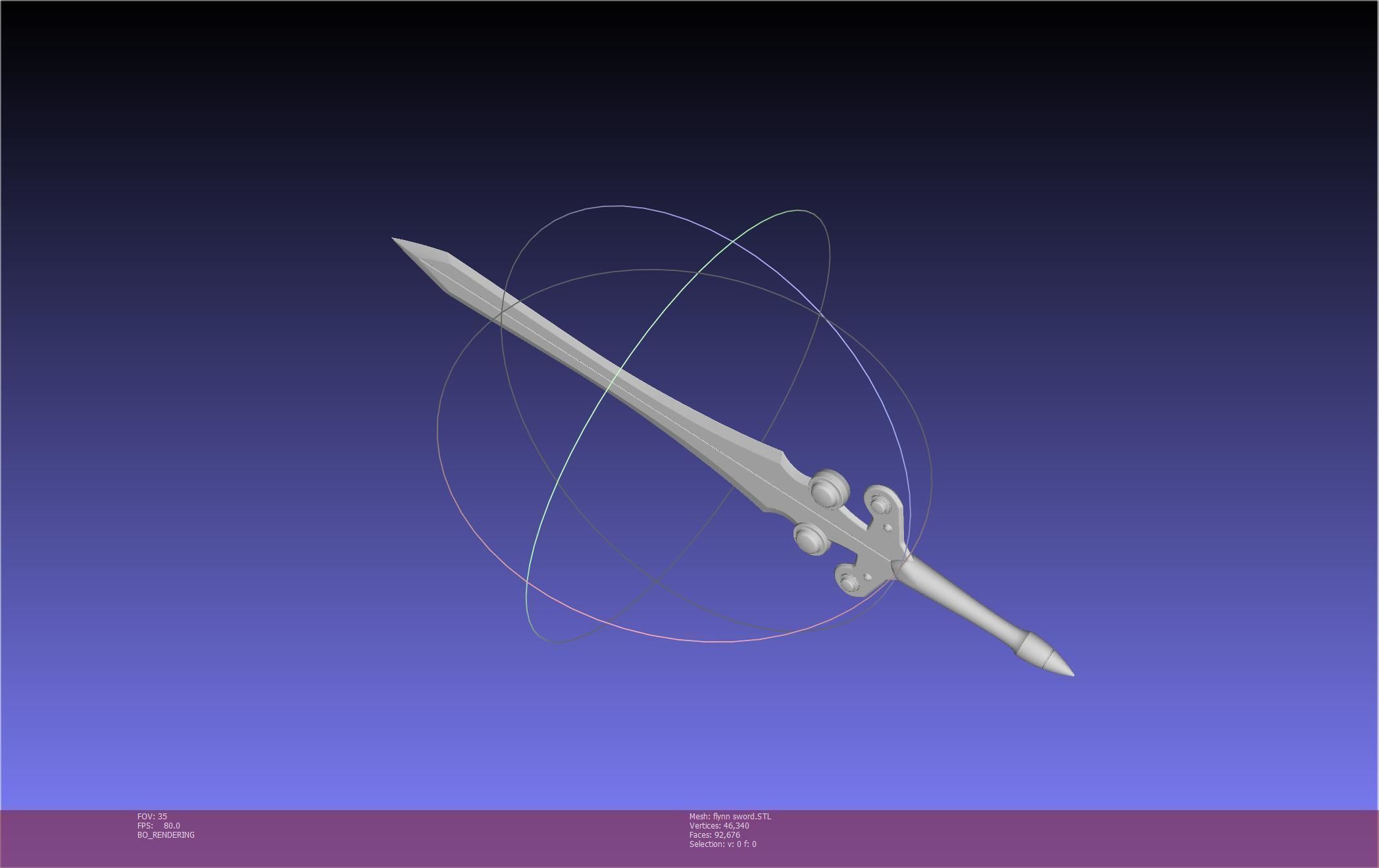 Tales of Vesperia Flynn Sword Printable Model 3D print model_25