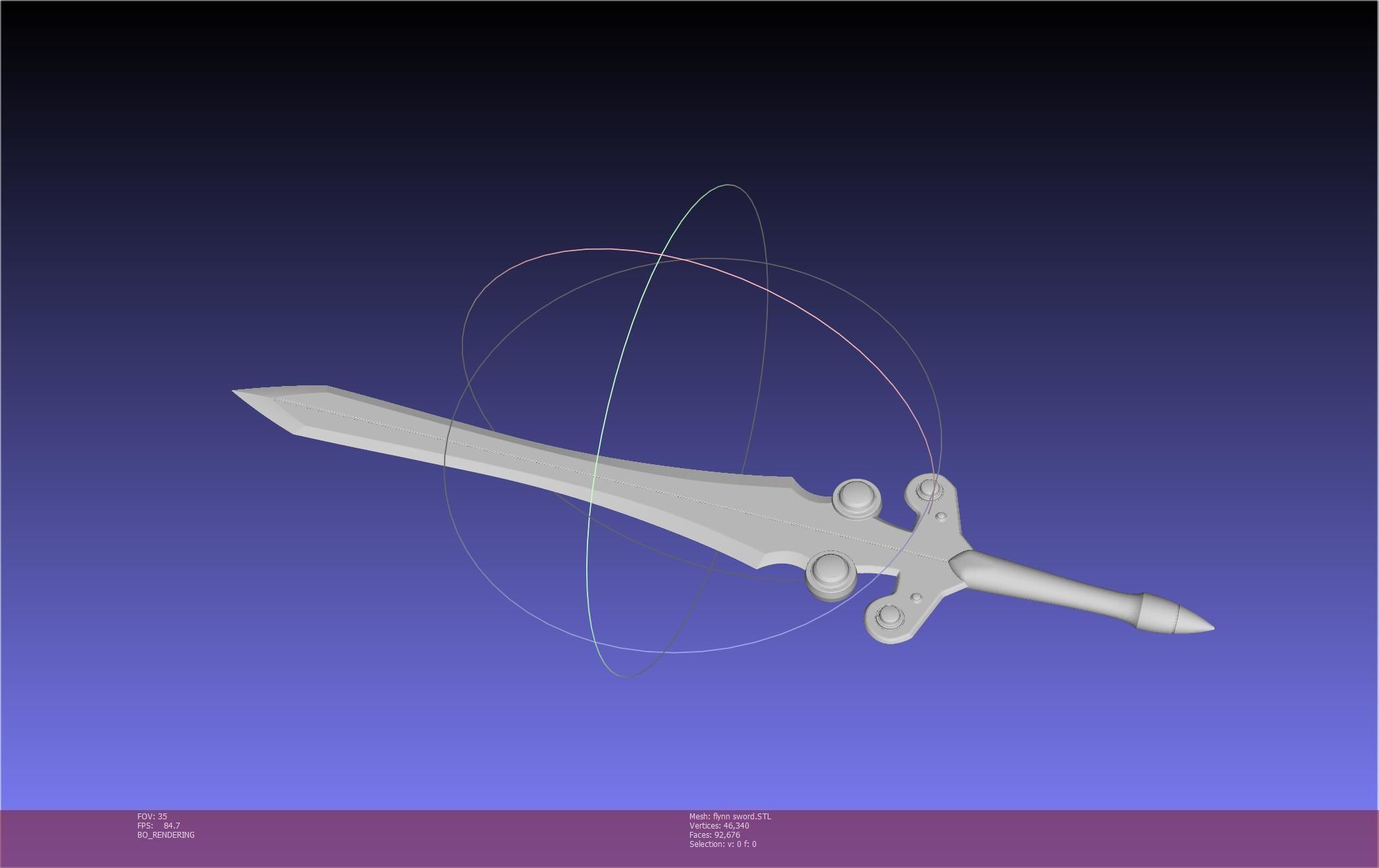 Tales of Vesperia Flynn Sword Printable Model 3D print model_59