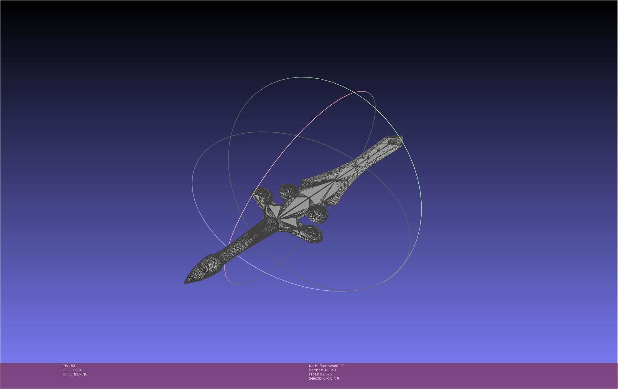 Tales of Vesperia Flynn Sword Printable Model 3D print model_8