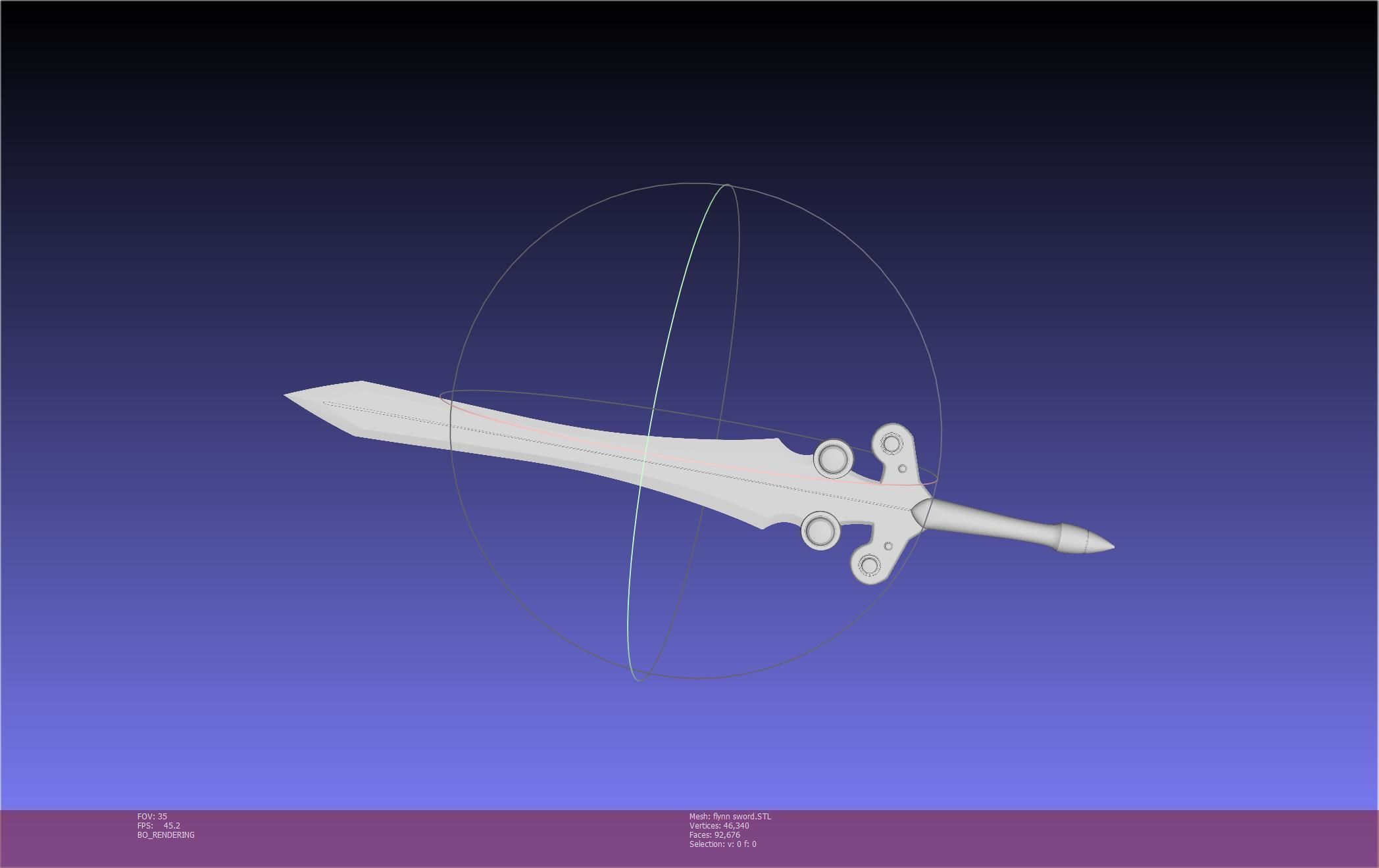 Tales of Vesperia Flynn Sword Printable Model 3D print model_47