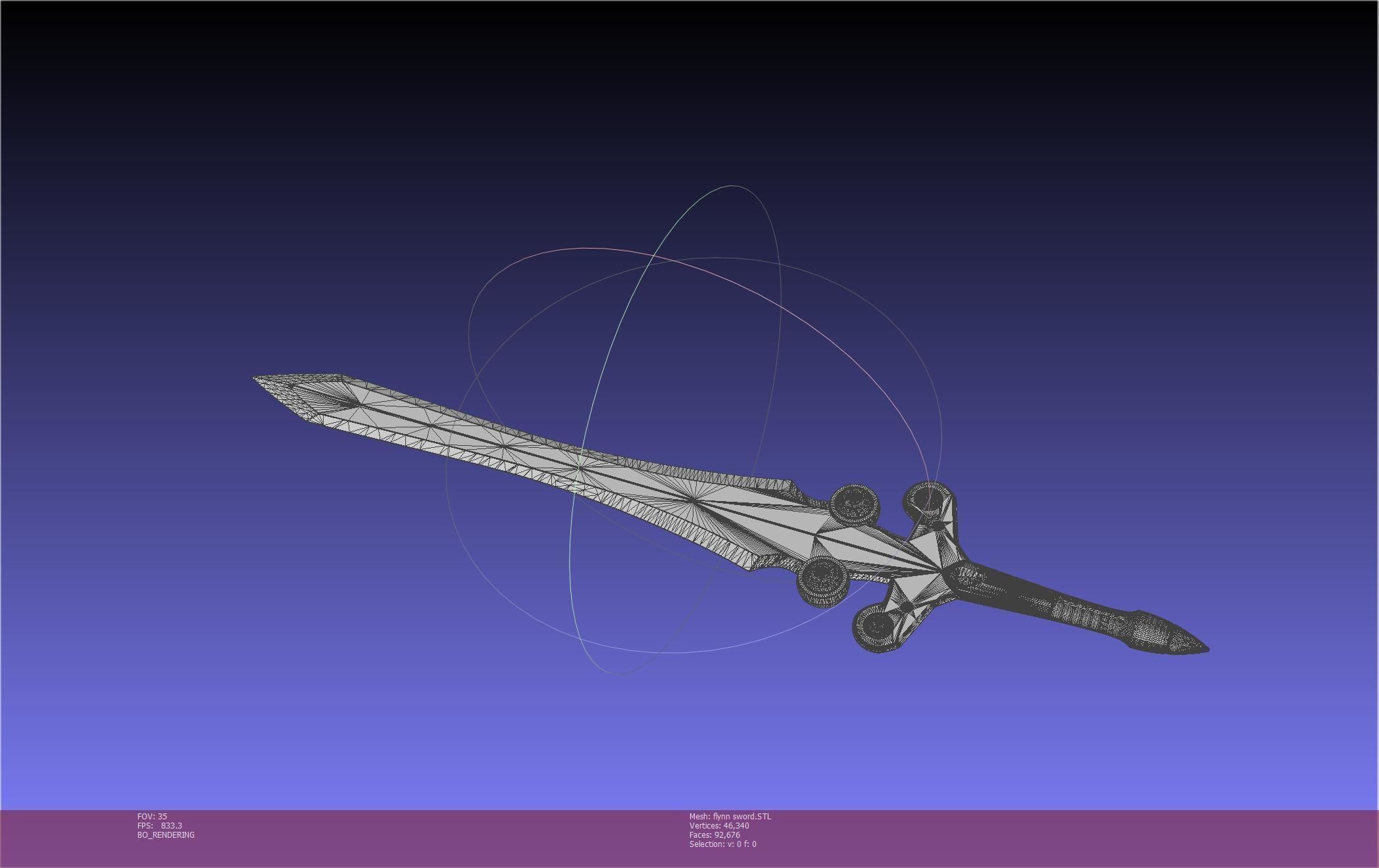 Tales of Vesperia Flynn Sword Printable Model 3D print model_61