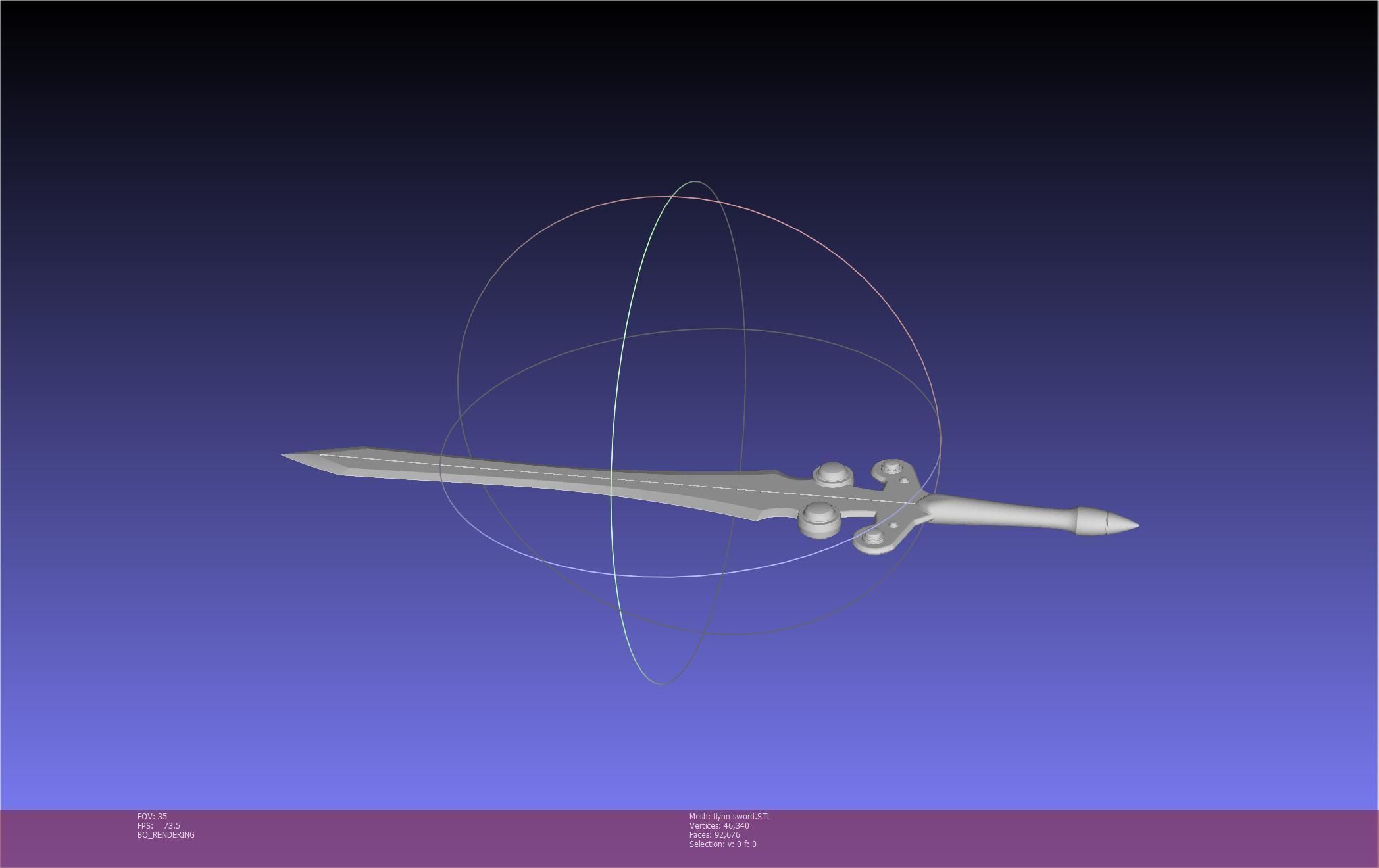 Tales of Vesperia Flynn Sword Printable Model 3D print model_54