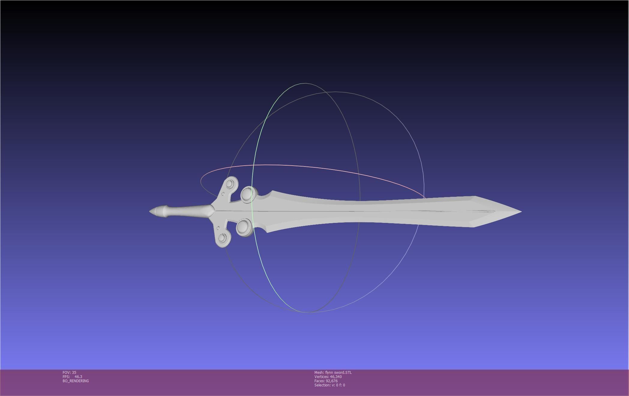 Tales of Vesperia Flynn Sword Printable Model 3D print model_22