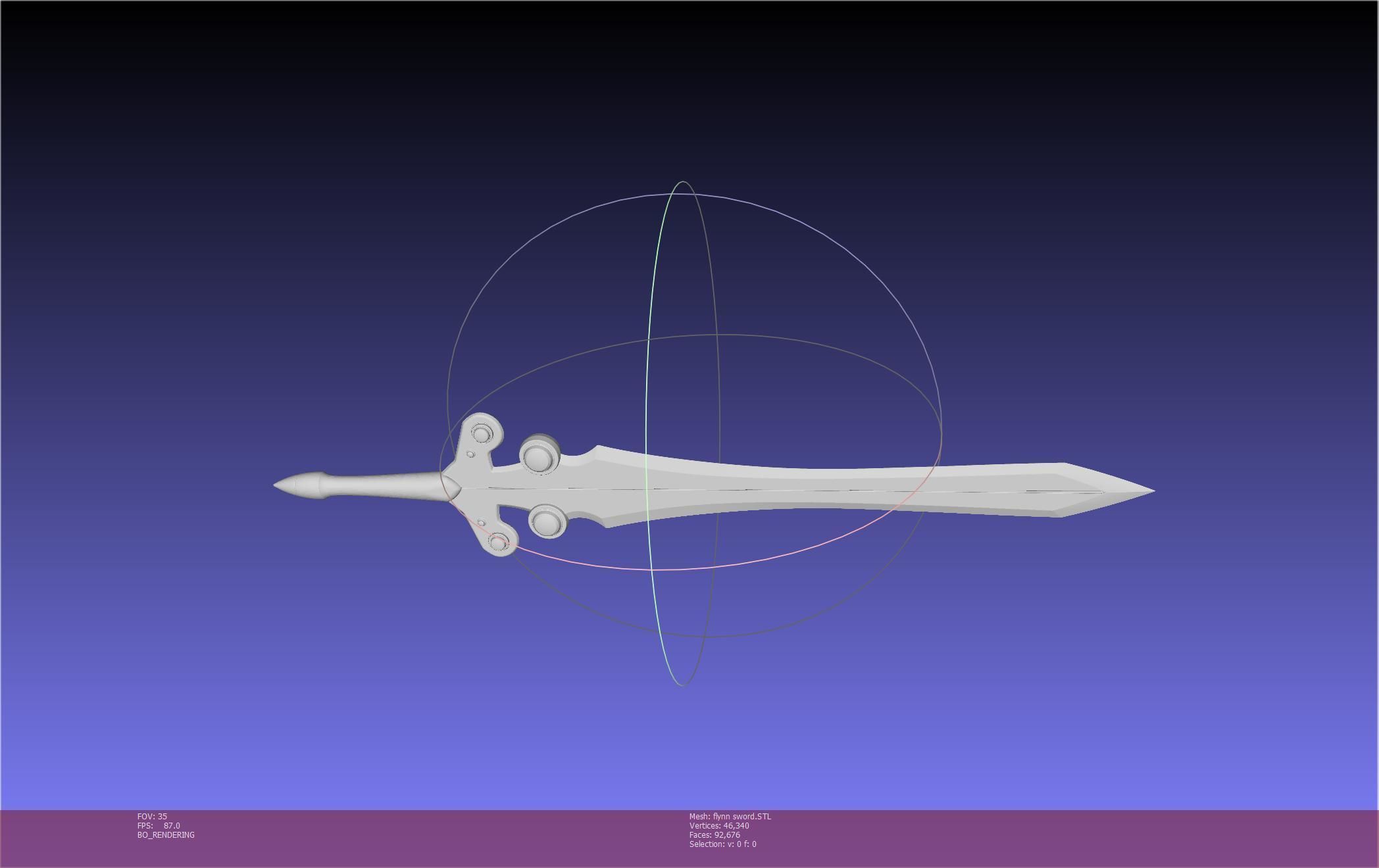 Tales of Vesperia Flynn Sword Printable Model 3D print model_42
