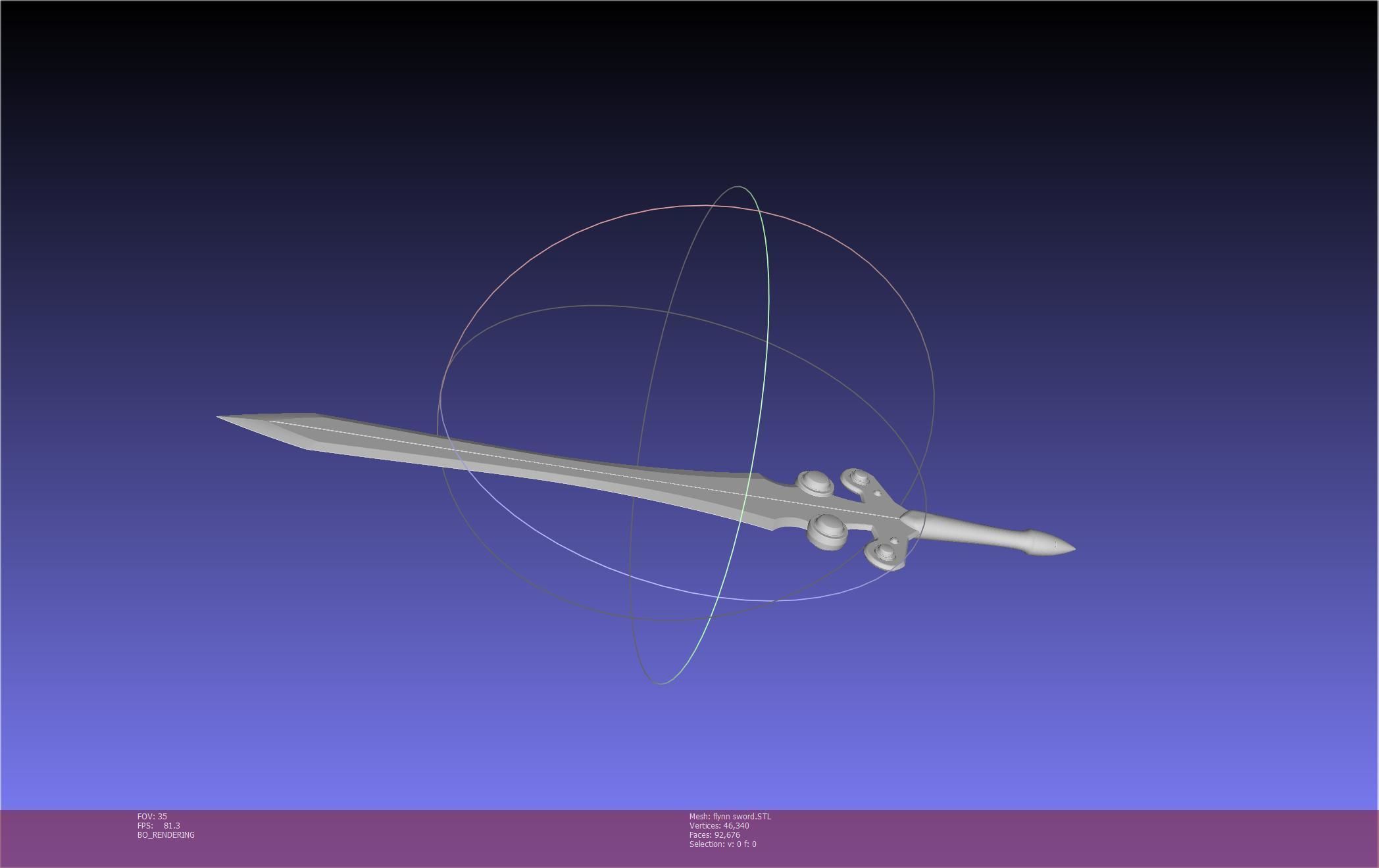 Tales of Vesperia Flynn Sword Printable Model 3D print model_45
