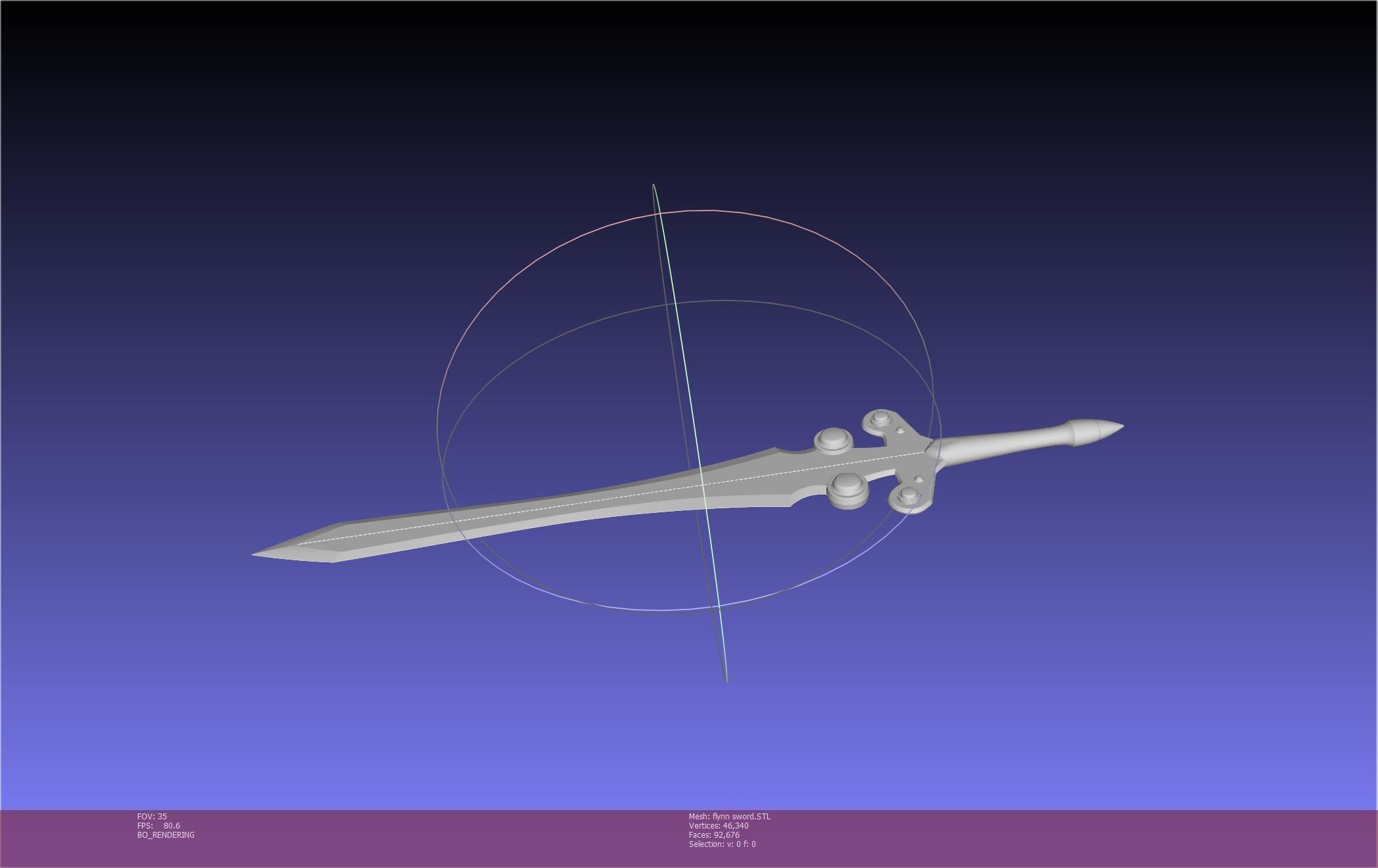 Tales of Vesperia Flynn Sword Printable Model 3D print model_52