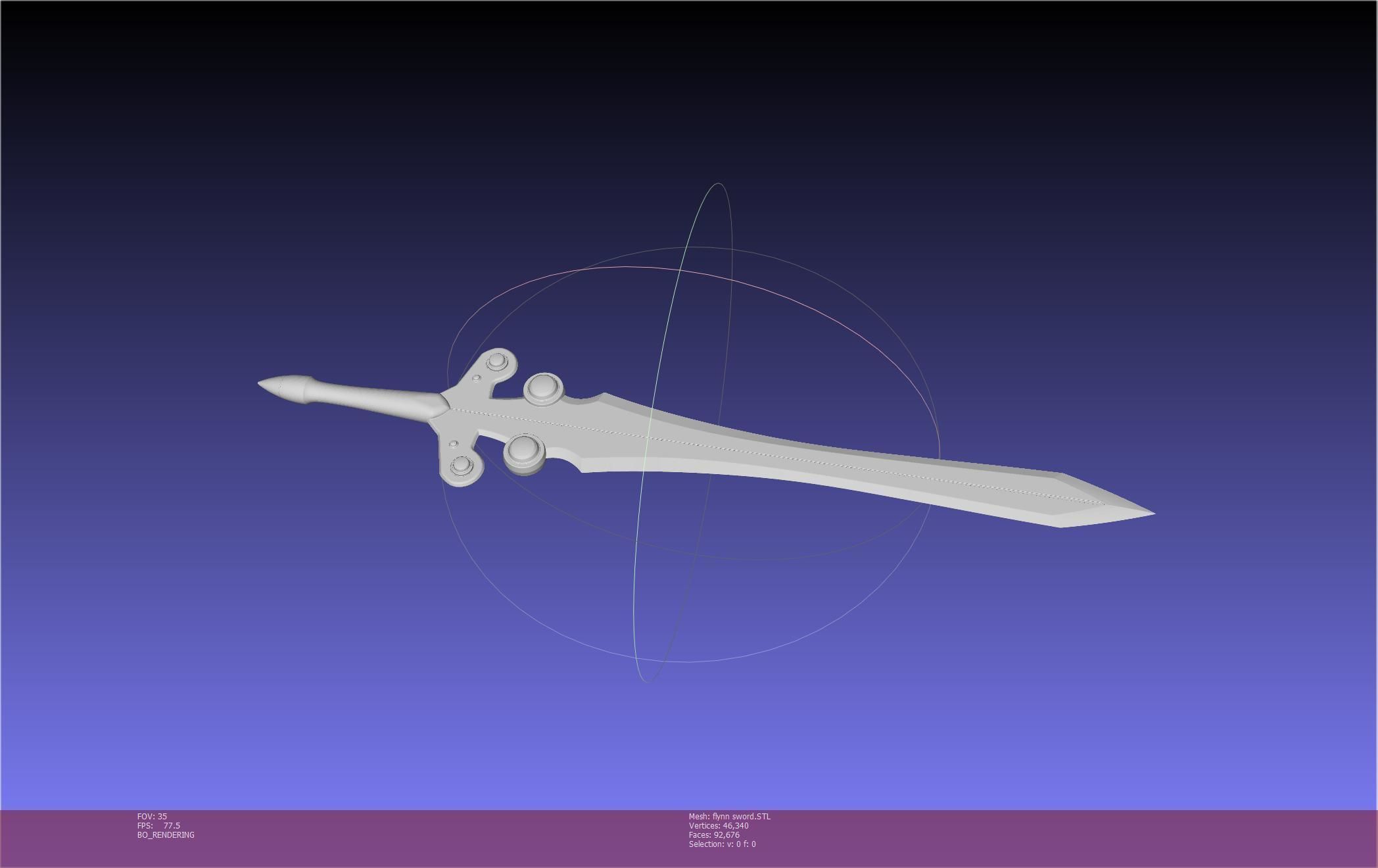 Tales of Vesperia Flynn Sword Printable Model 3D print model_18