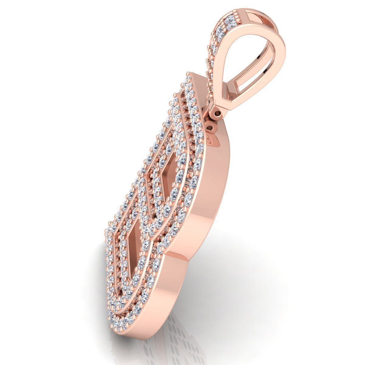 Alphabet Latter B Diamond Pendent 3d Model Print  3D print model_11