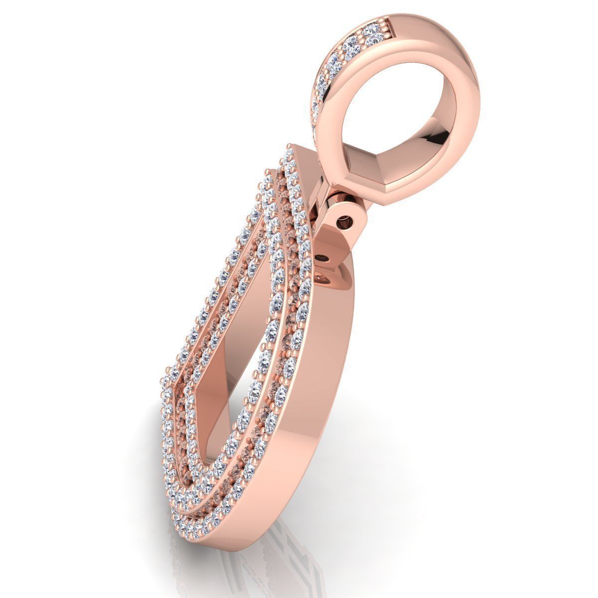 Alphabet Latter D Diamond Pendent 3d Model print 3D print model_11