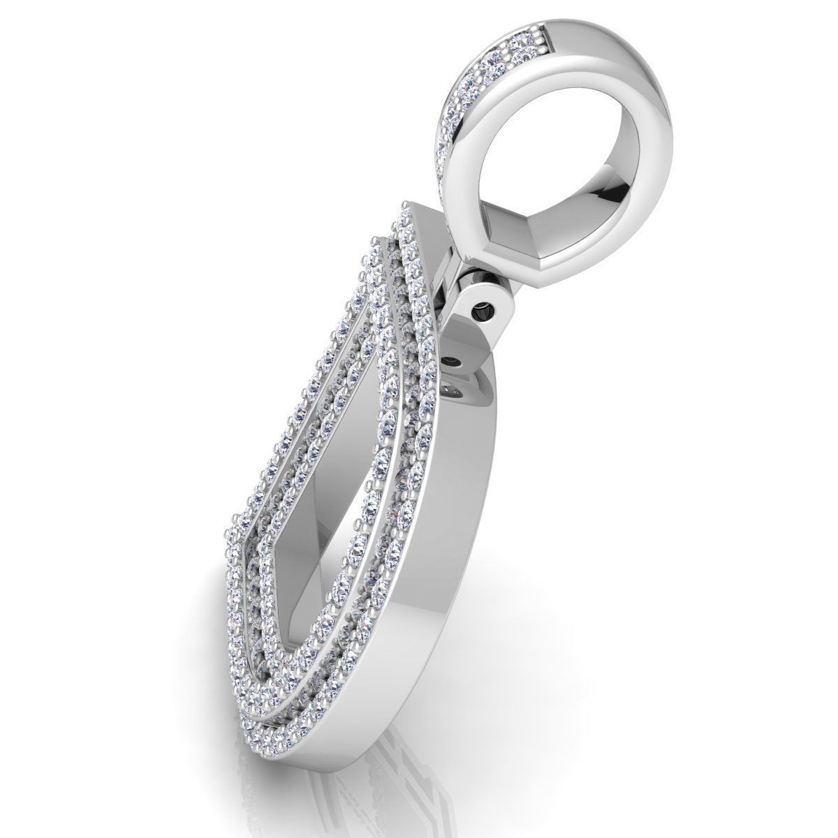 Alphabet Latter D Diamond Pendent 3d Model print 3D print model_12