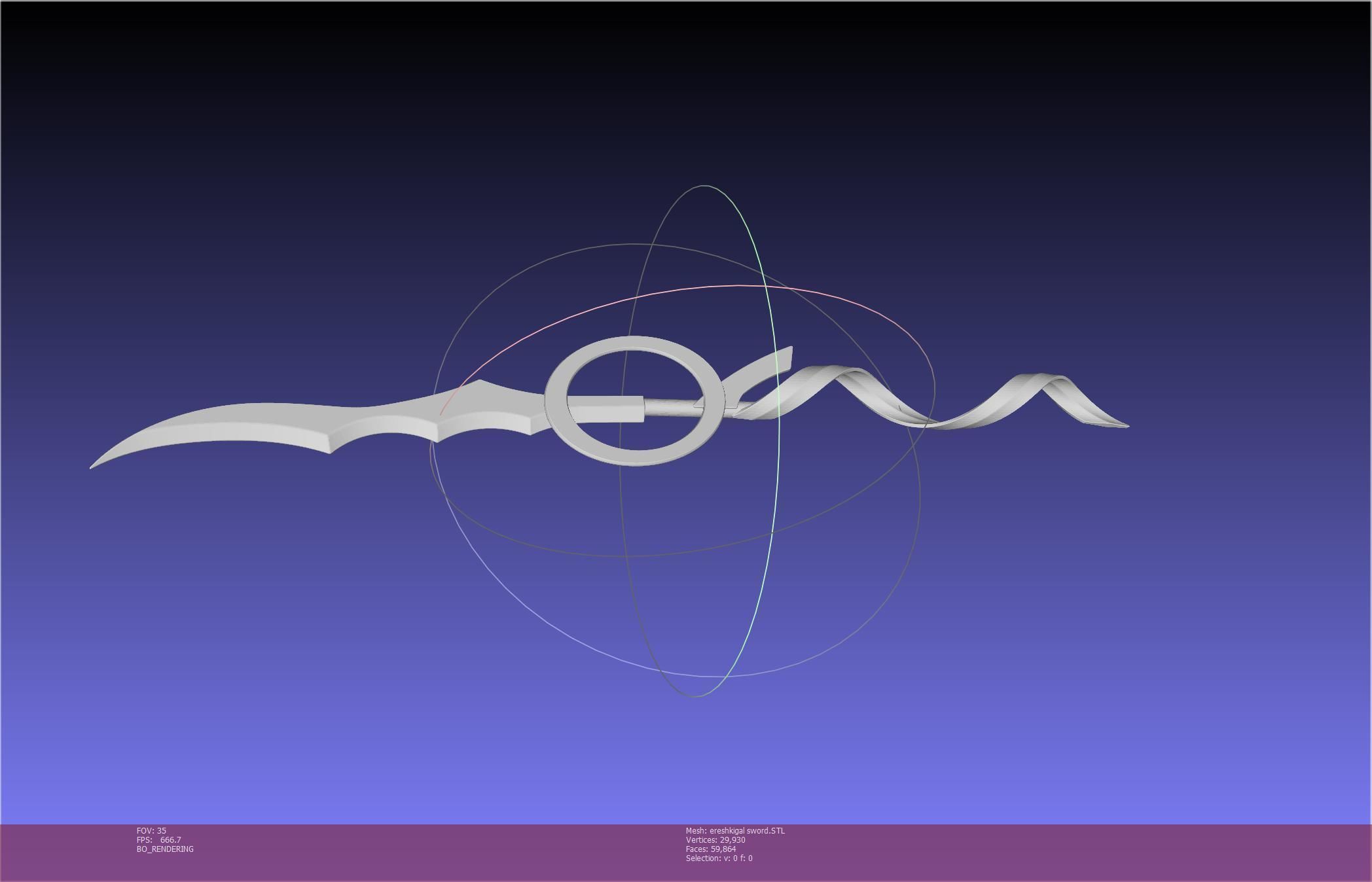 Fate Grand Order Ereshkigal Sword Printable Assembly 3D print model_87