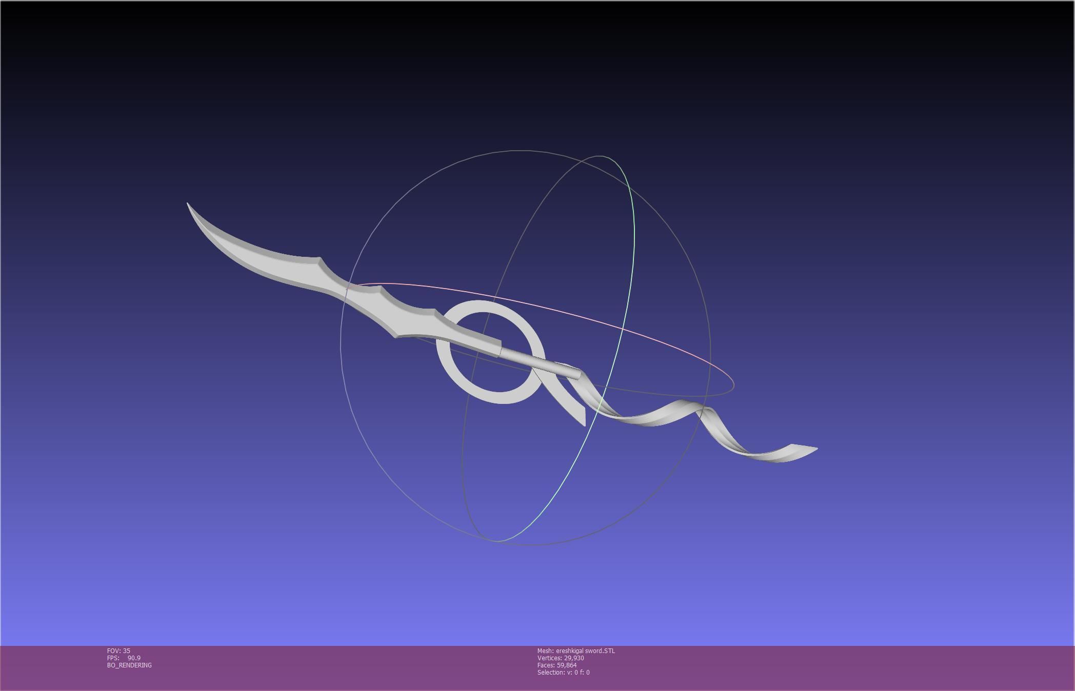 Fate Grand Order Ereshkigal Sword Printable Assembly 3D print model_50