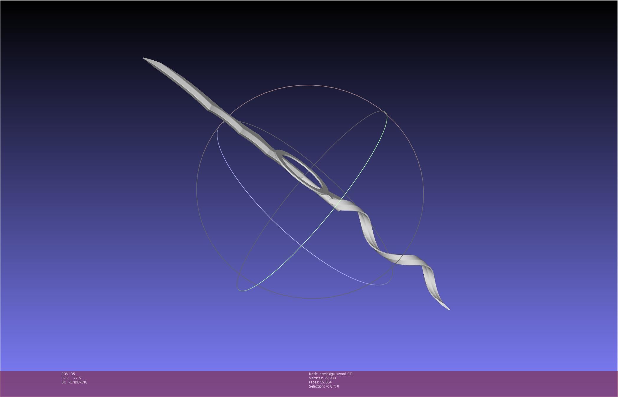 Fate Grand Order Ereshkigal Sword Printable Assembly 3D print model_56