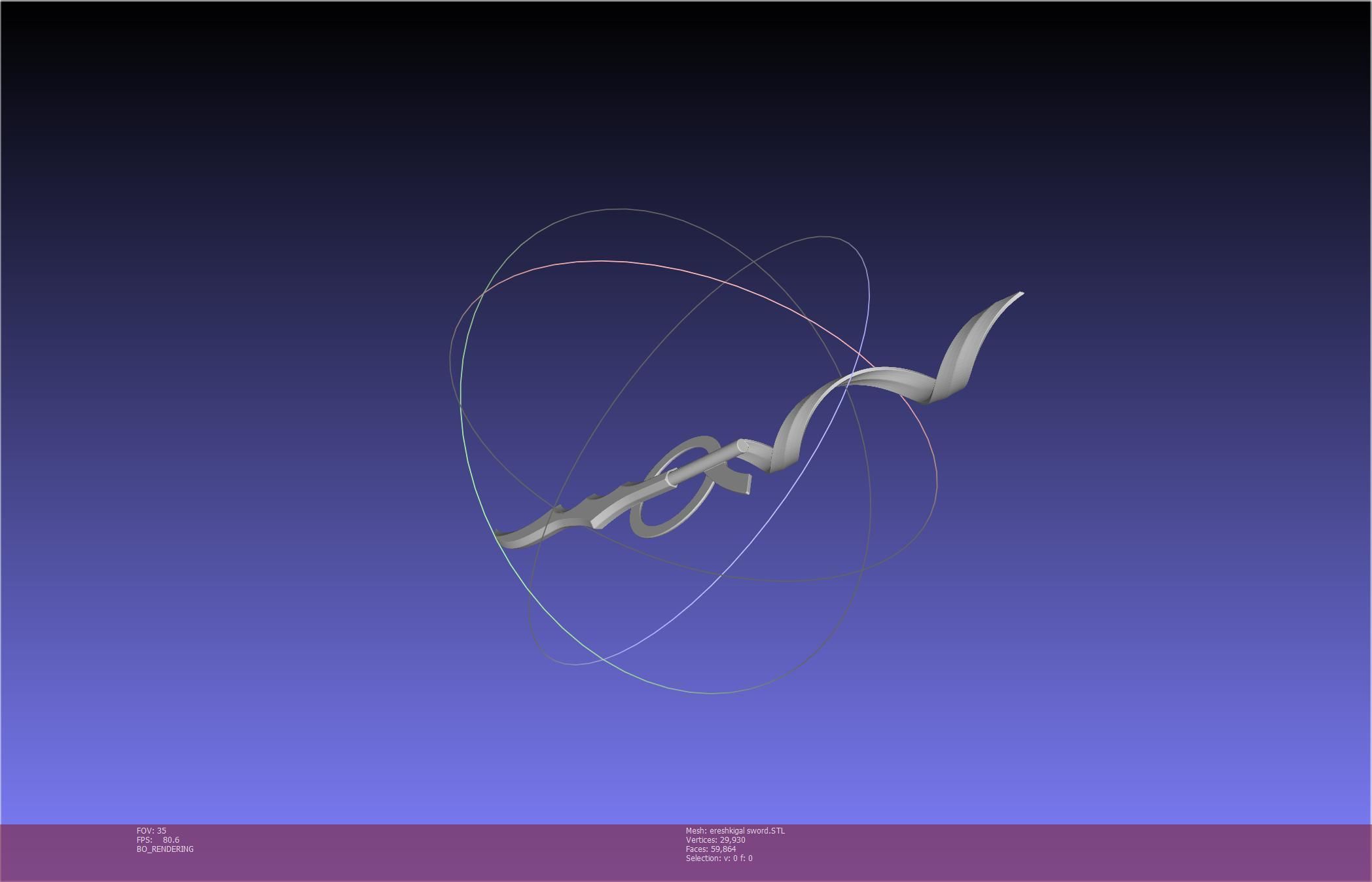 Fate Grand Order Ereshkigal Sword Printable Assembly 3D print model_40