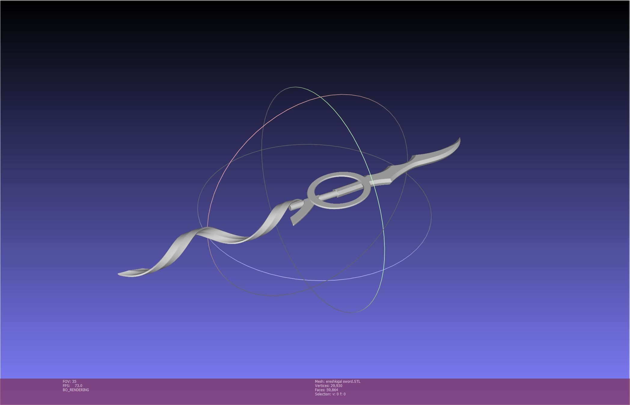 Fate Grand Order Ereshkigal Sword Printable Assembly 3D print model_72