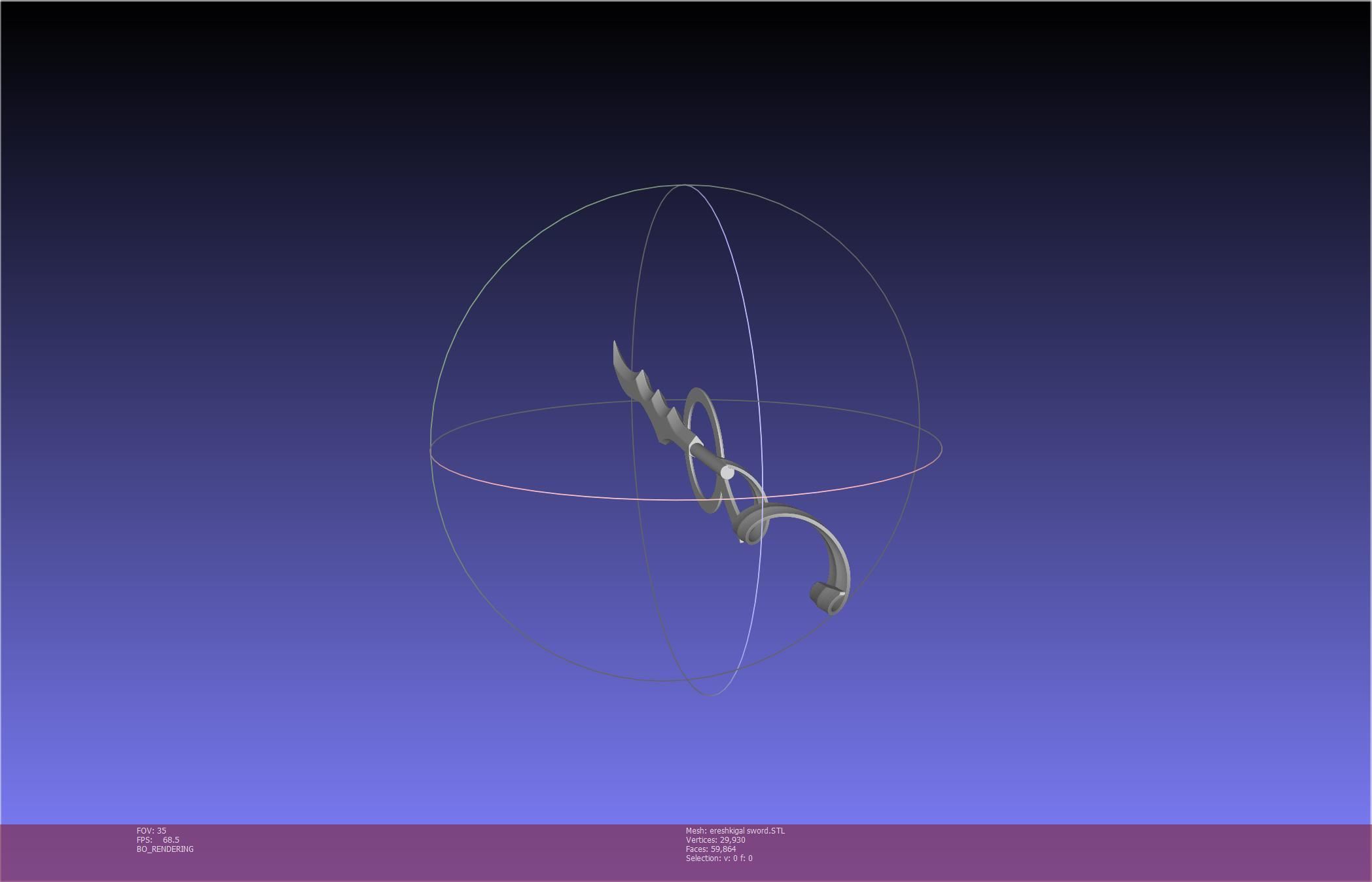 Fate Grand Order Ereshkigal Sword Printable Assembly 3D print model_45