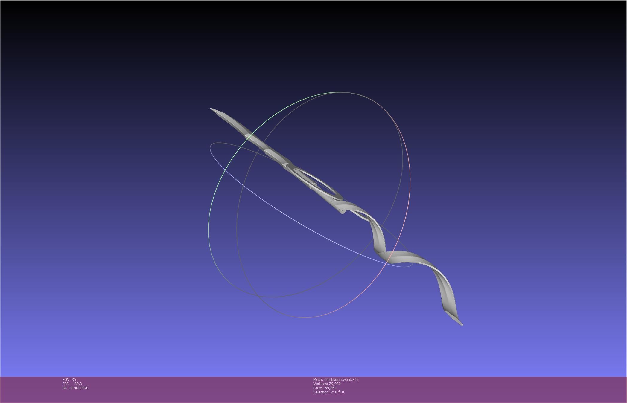 Fate Grand Order Ereshkigal Sword Printable Assembly 3D print model_66