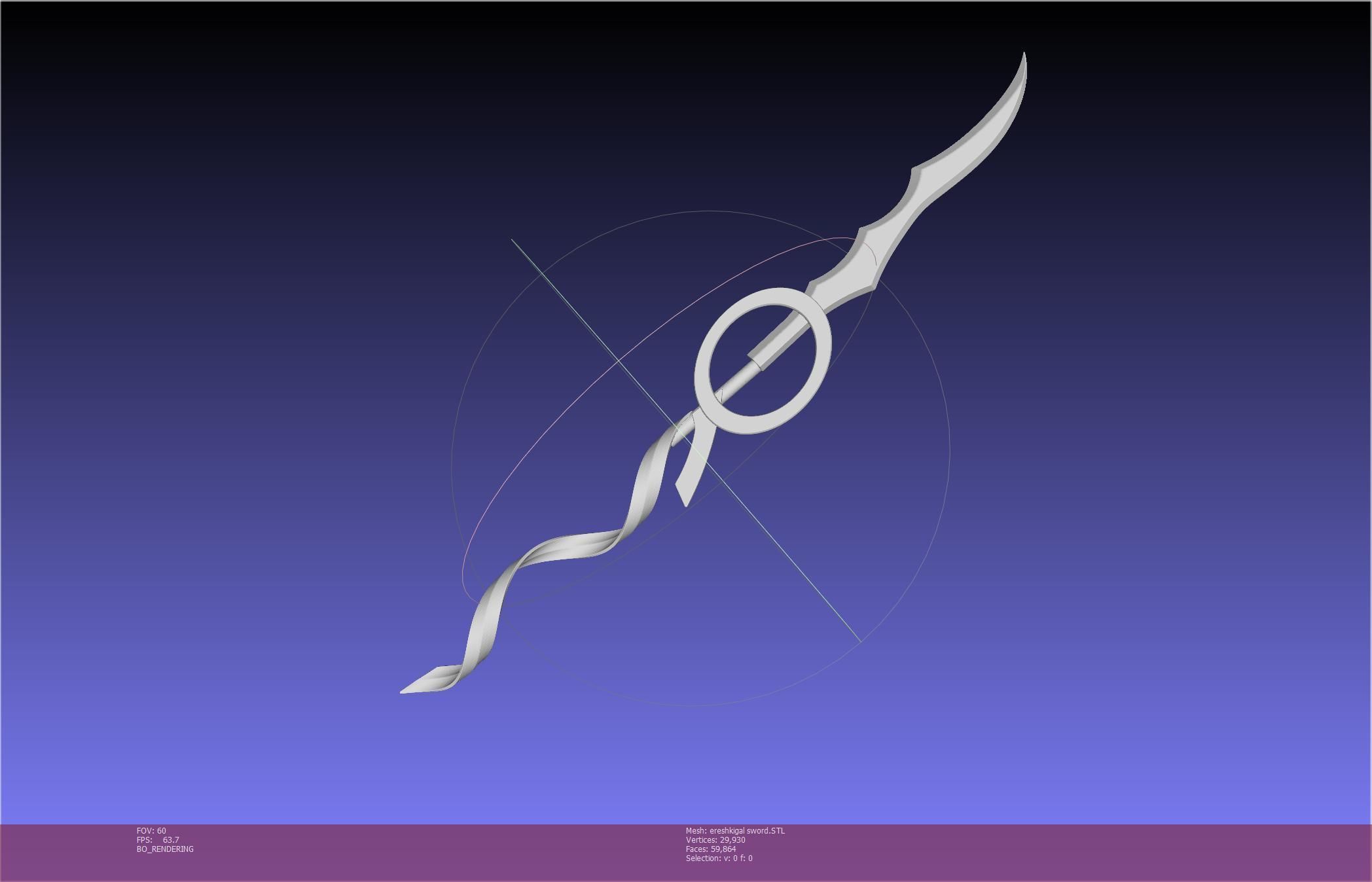 Fate Grand Order Ereshkigal Sword Printable Assembly 3D print model_5