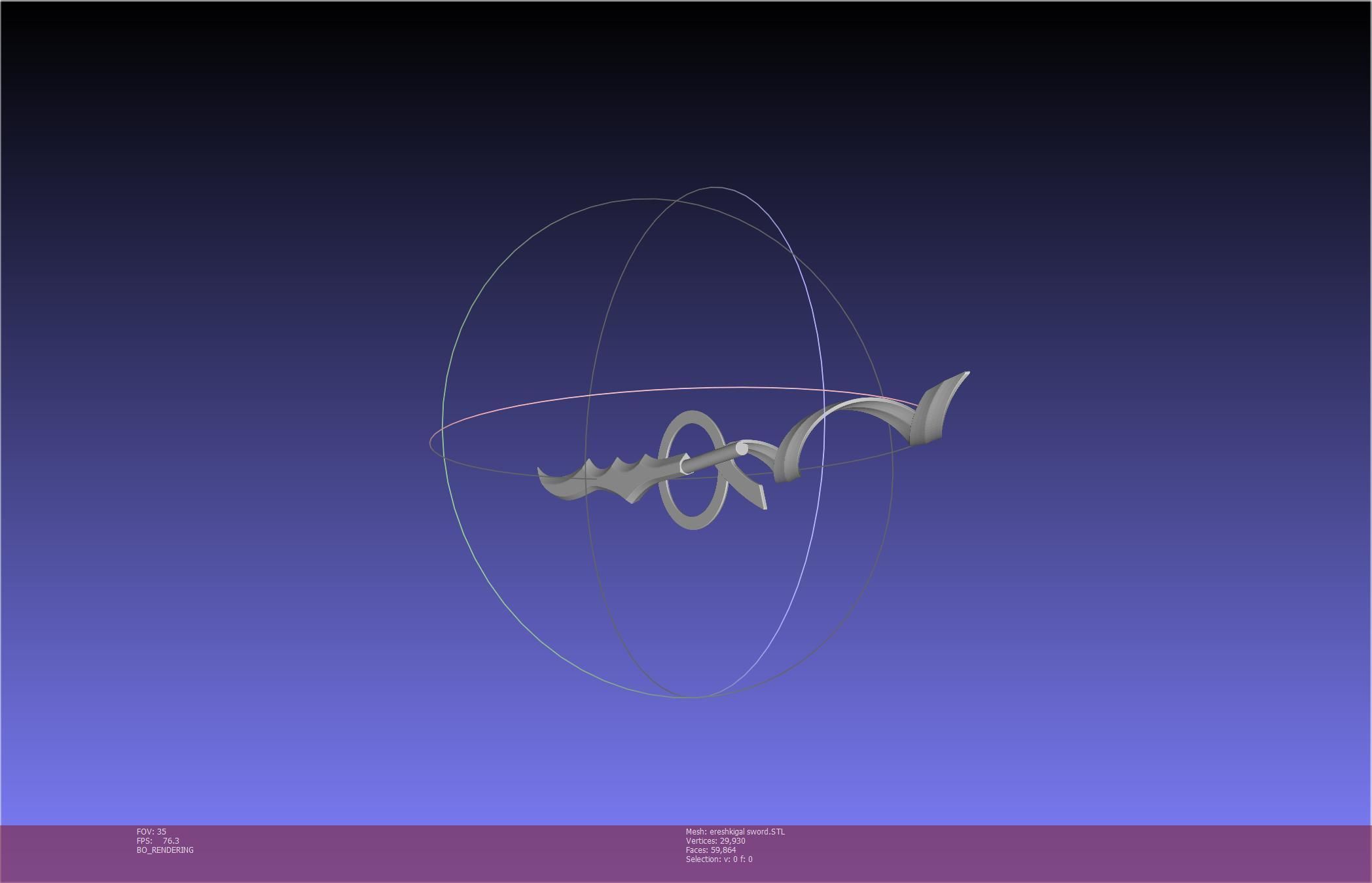 Fate Grand Order Ereshkigal Sword Printable Assembly 3D print model_38