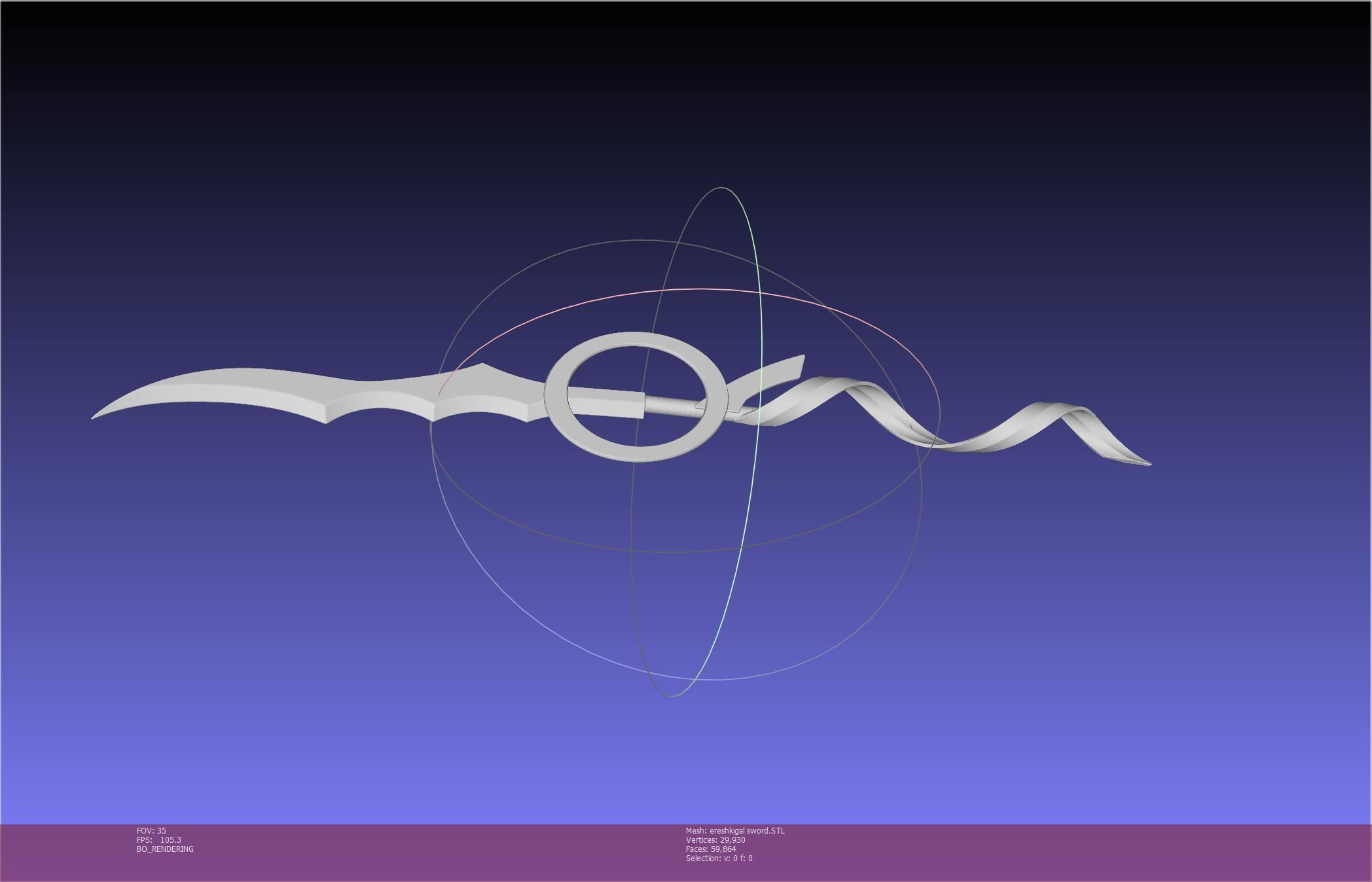 Fate Grand Order Ereshkigal Sword Printable Assembly 3D print model_85