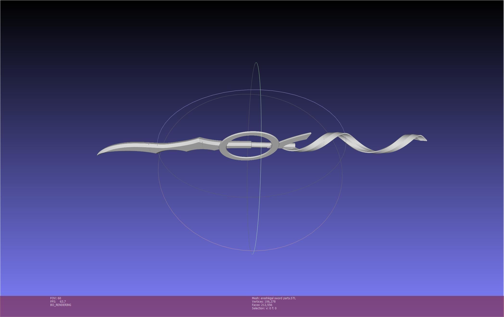 Fate Grand Order Ereshkigal Sword Printable Assembly 3D print model_107