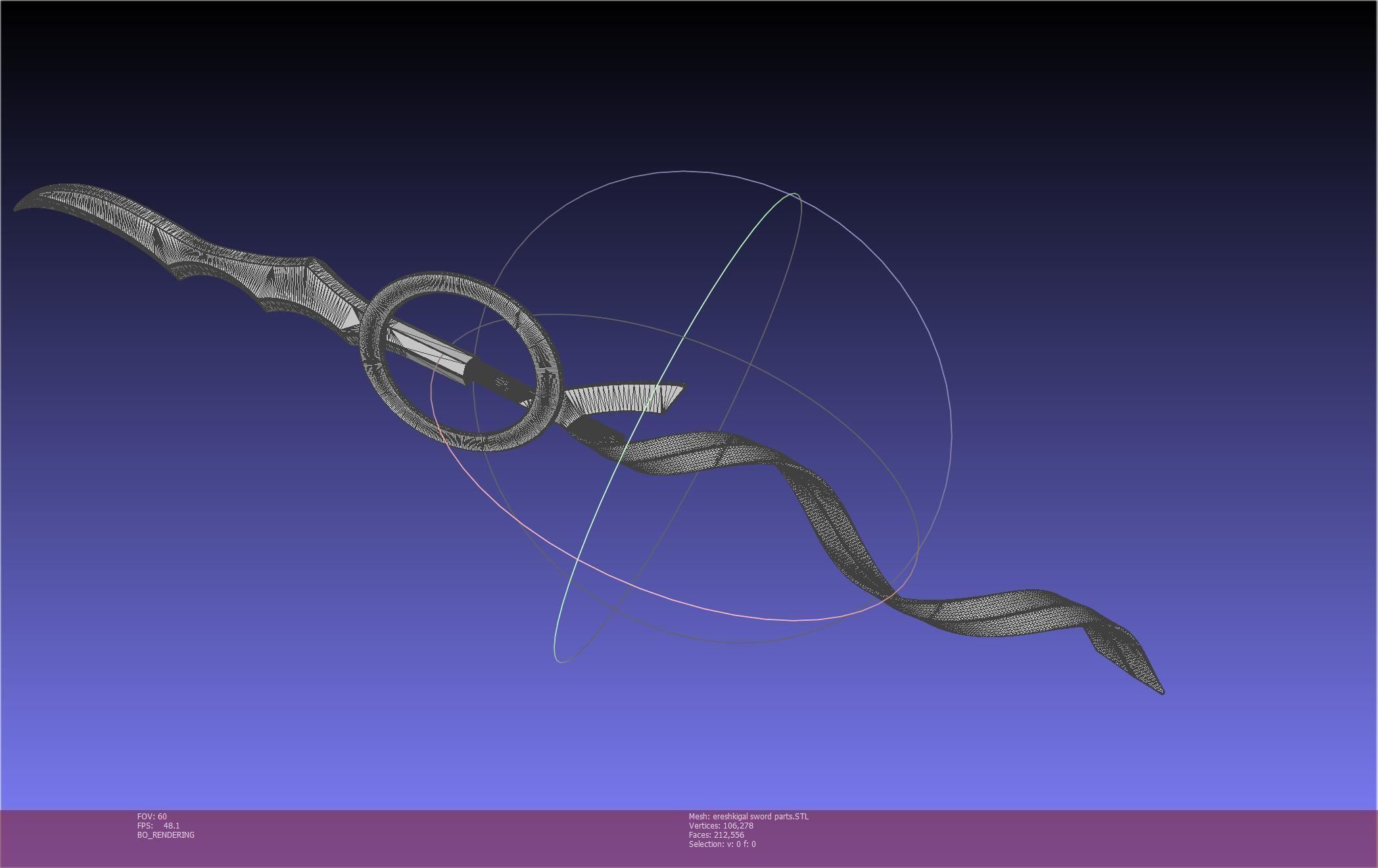 Fate Grand Order Ereshkigal Sword Printable Assembly 3D print model_93