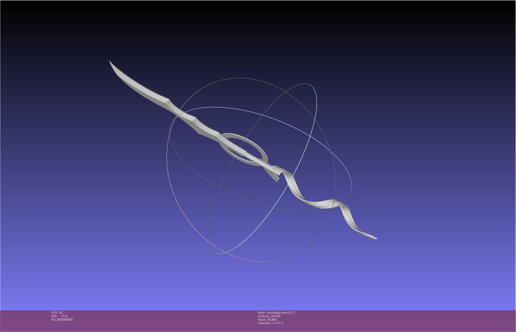 Fate Grand Order Ereshkigal Sword Printable Assembly 3D print model_58