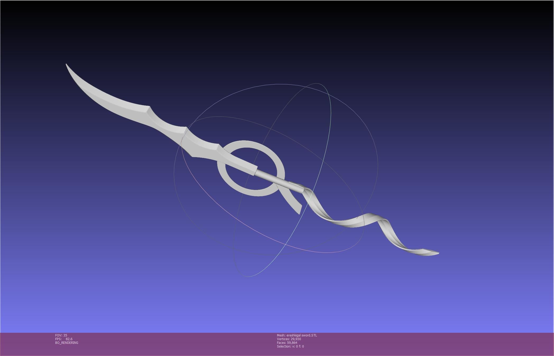 Fate Grand Order Ereshkigal Sword Printable Assembly 3D print model_82