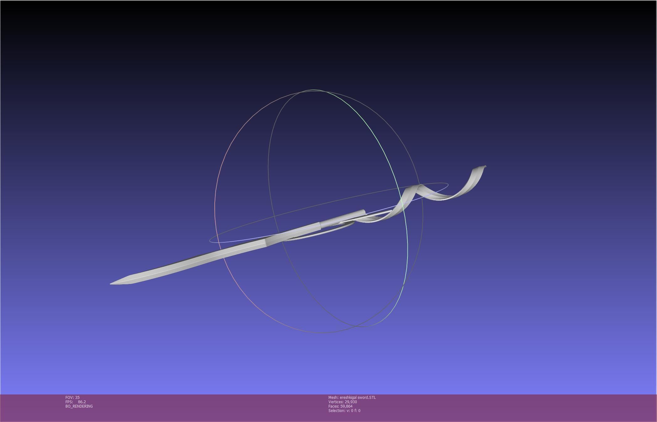 Fate Grand Order Ereshkigal Sword Printable Assembly 3D print model_80