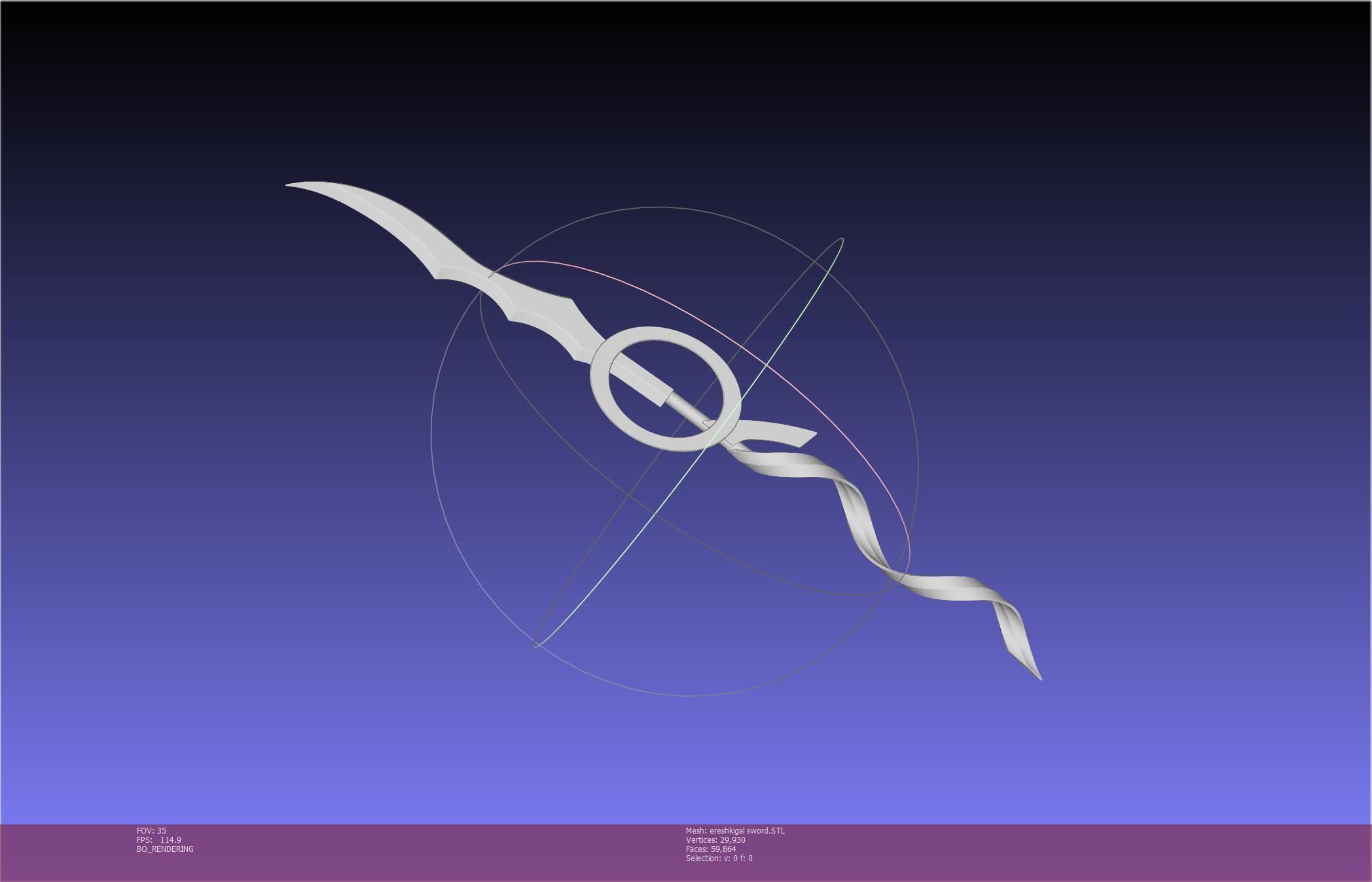 Fate Grand Order Ereshkigal Sword Printable Assembly 3D print model_57