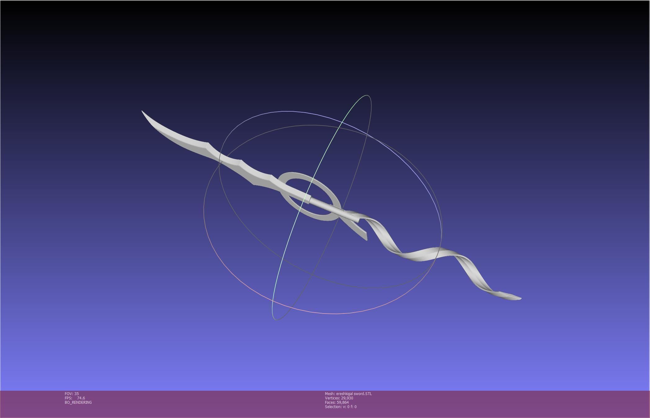 Fate Grand Order Ereshkigal Sword Printable Assembly 3D print model_61