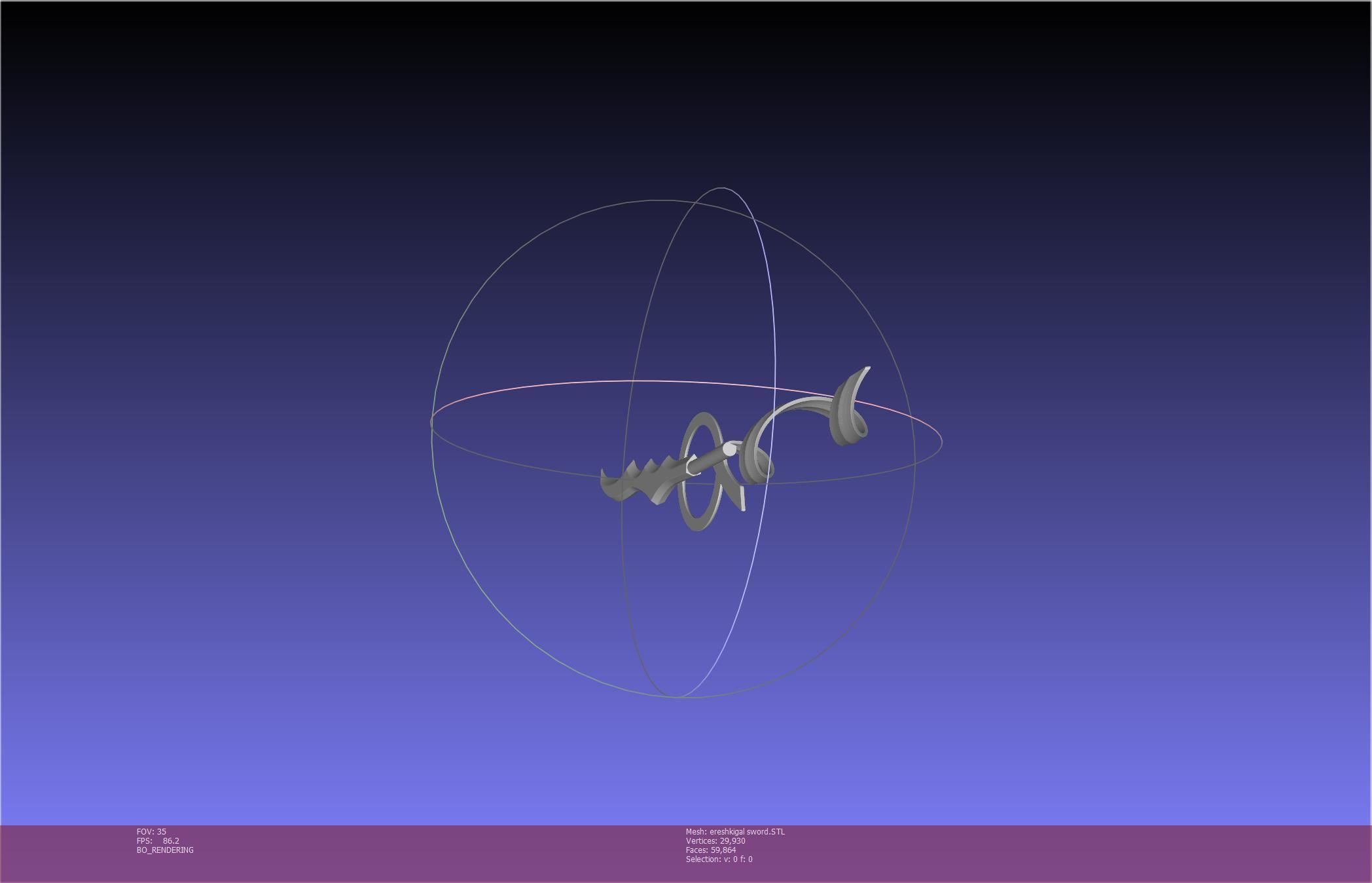 Fate Grand Order Ereshkigal Sword Printable Assembly 3D print model_36