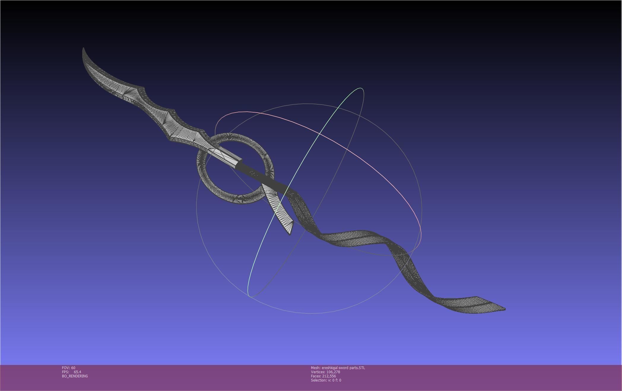 Fate Grand Order Ereshkigal Sword Printable Assembly 3D print model_94