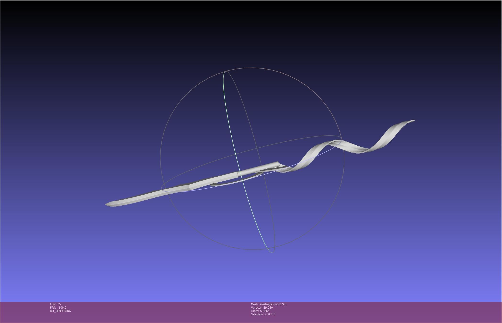 Fate Grand Order Ereshkigal Sword Printable Assembly 3D print model_78