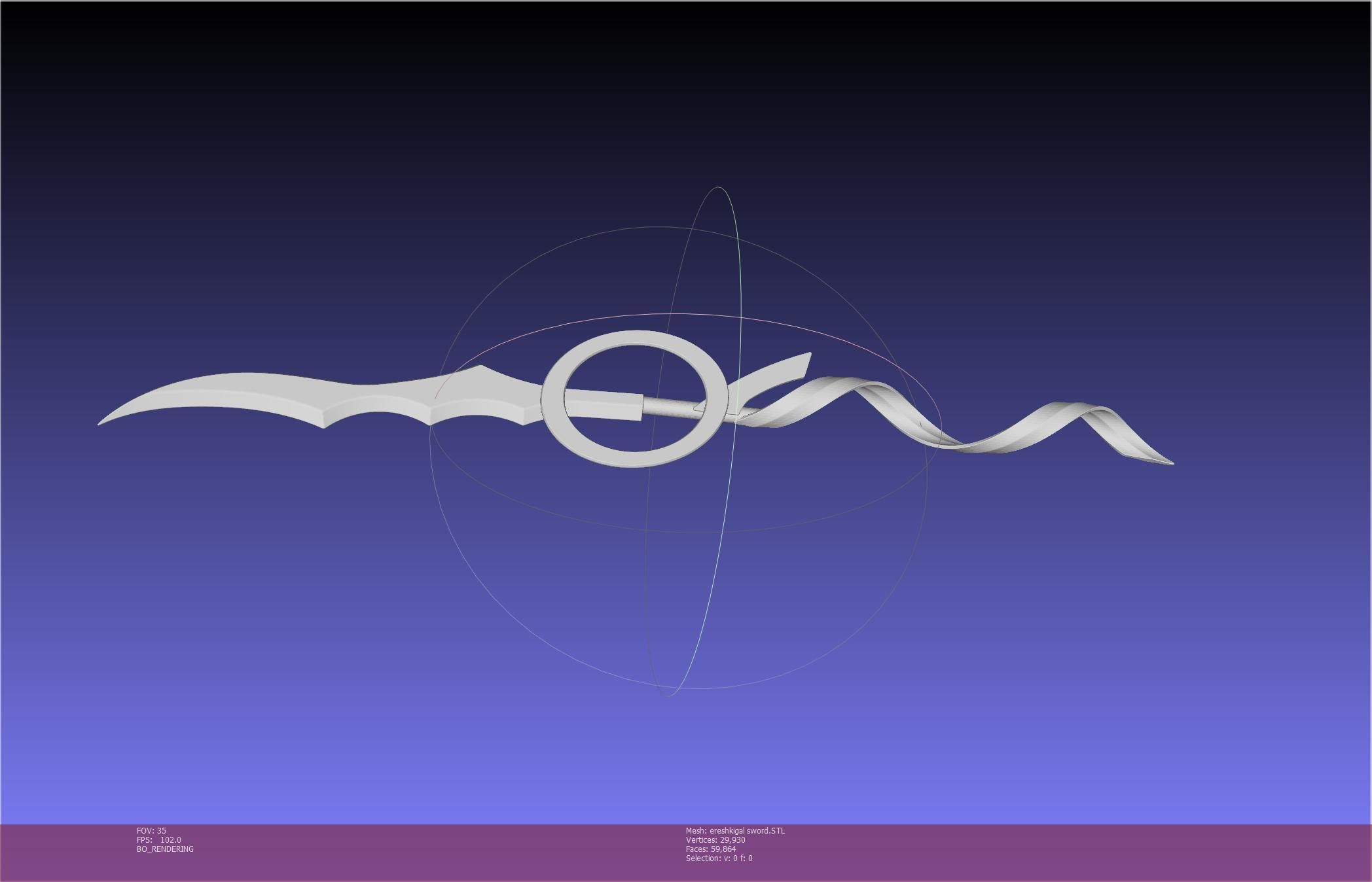 Fate Grand Order Ereshkigal Sword Printable Assembly 3D print model_86