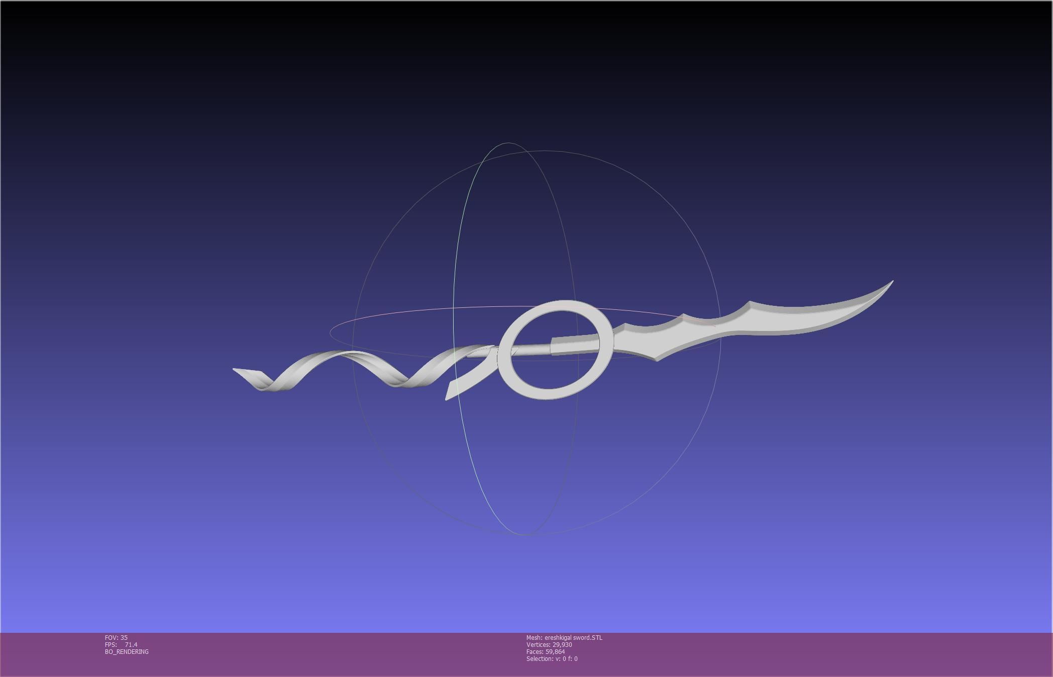 Fate Grand Order Ereshkigal Sword Printable Assembly 3D print model_24