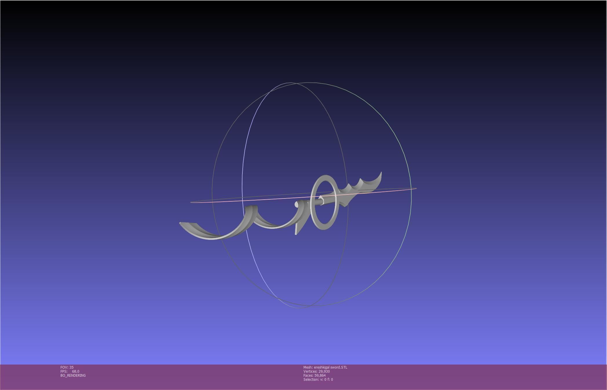 Fate Grand Order Ereshkigal Sword Printable Assembly 3D print model_37