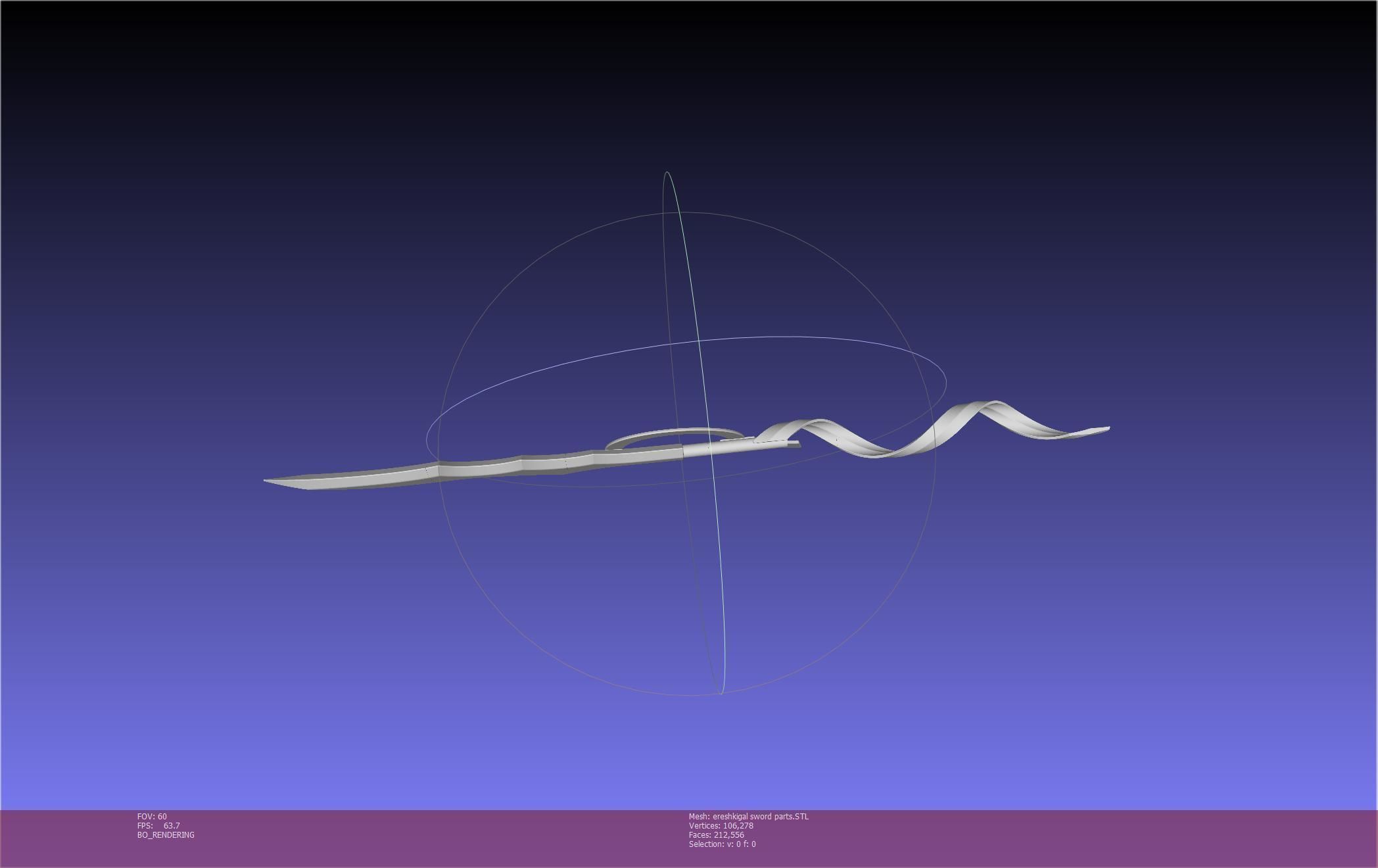 Fate Grand Order Ereshkigal Sword Printable Assembly 3D print model_111