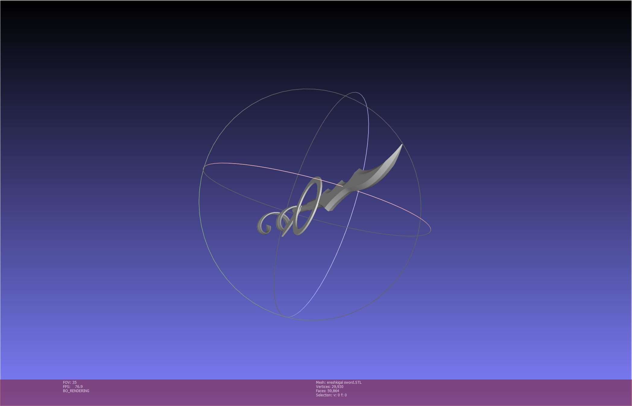 Fate Grand Order Ereshkigal Sword Printable Assembly 3D print model_70