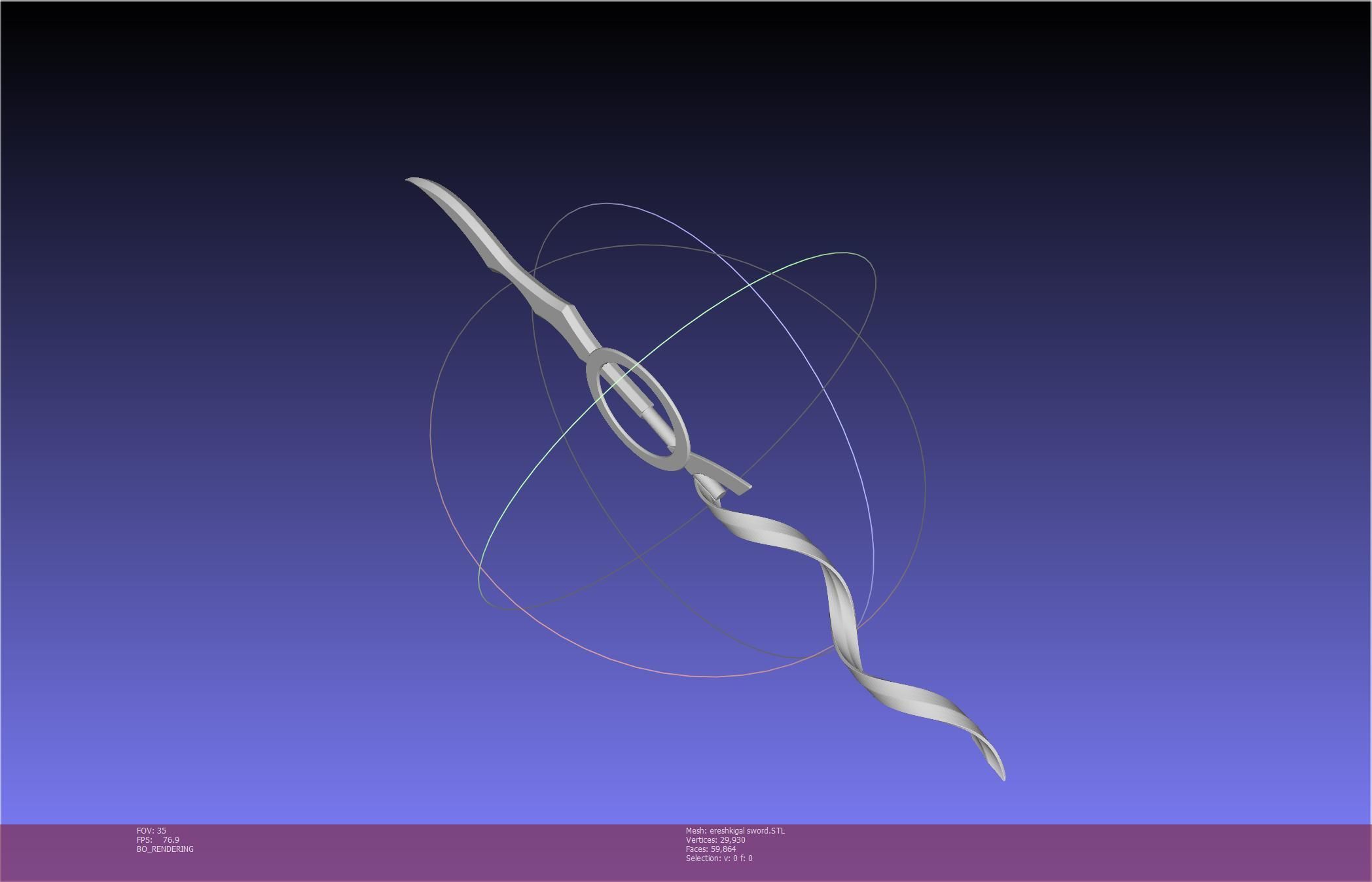 Fate Grand Order Ereshkigal Sword Printable Assembly 3D print model_53